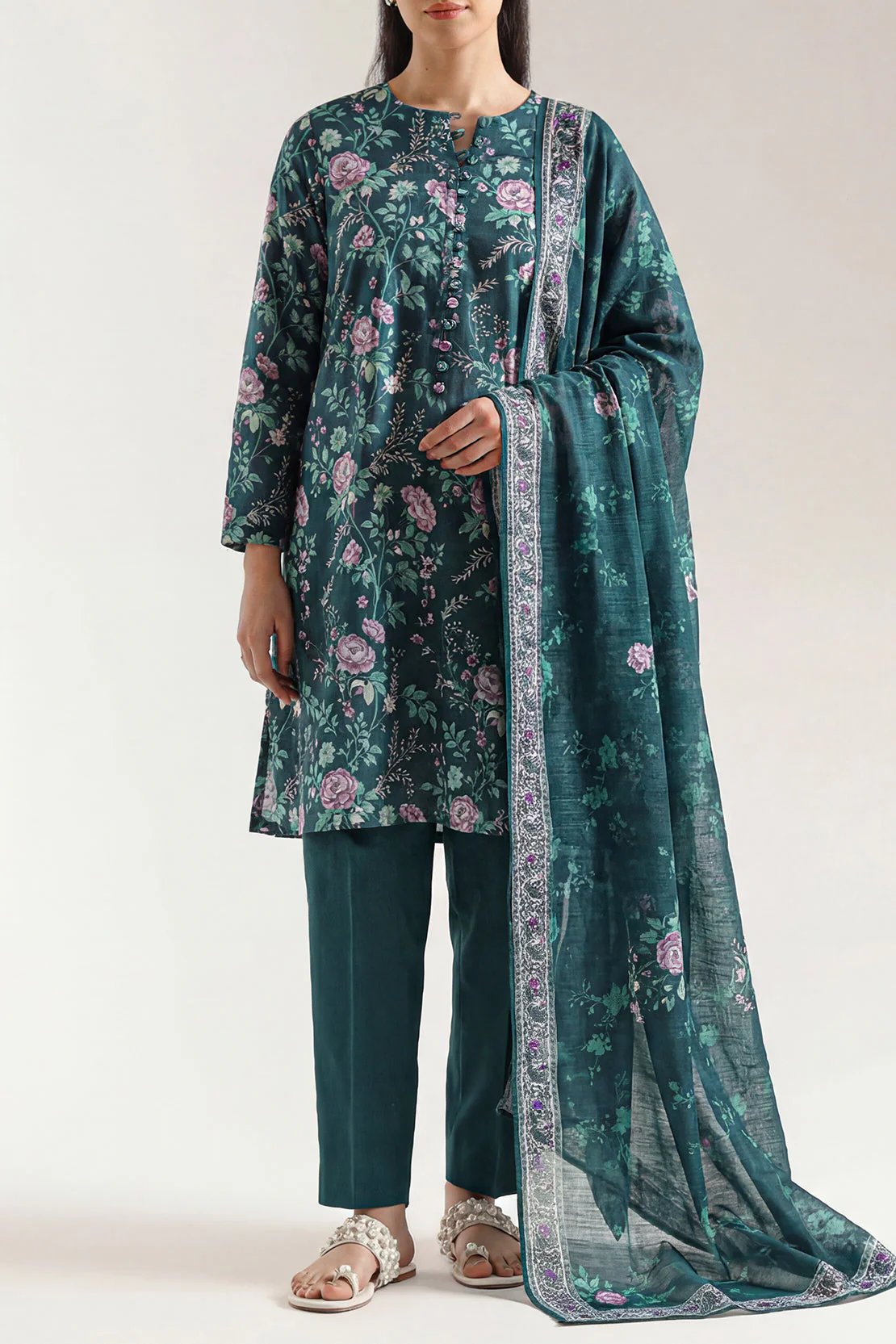Unstitched Printed Lawn 3 Piece - Image 2