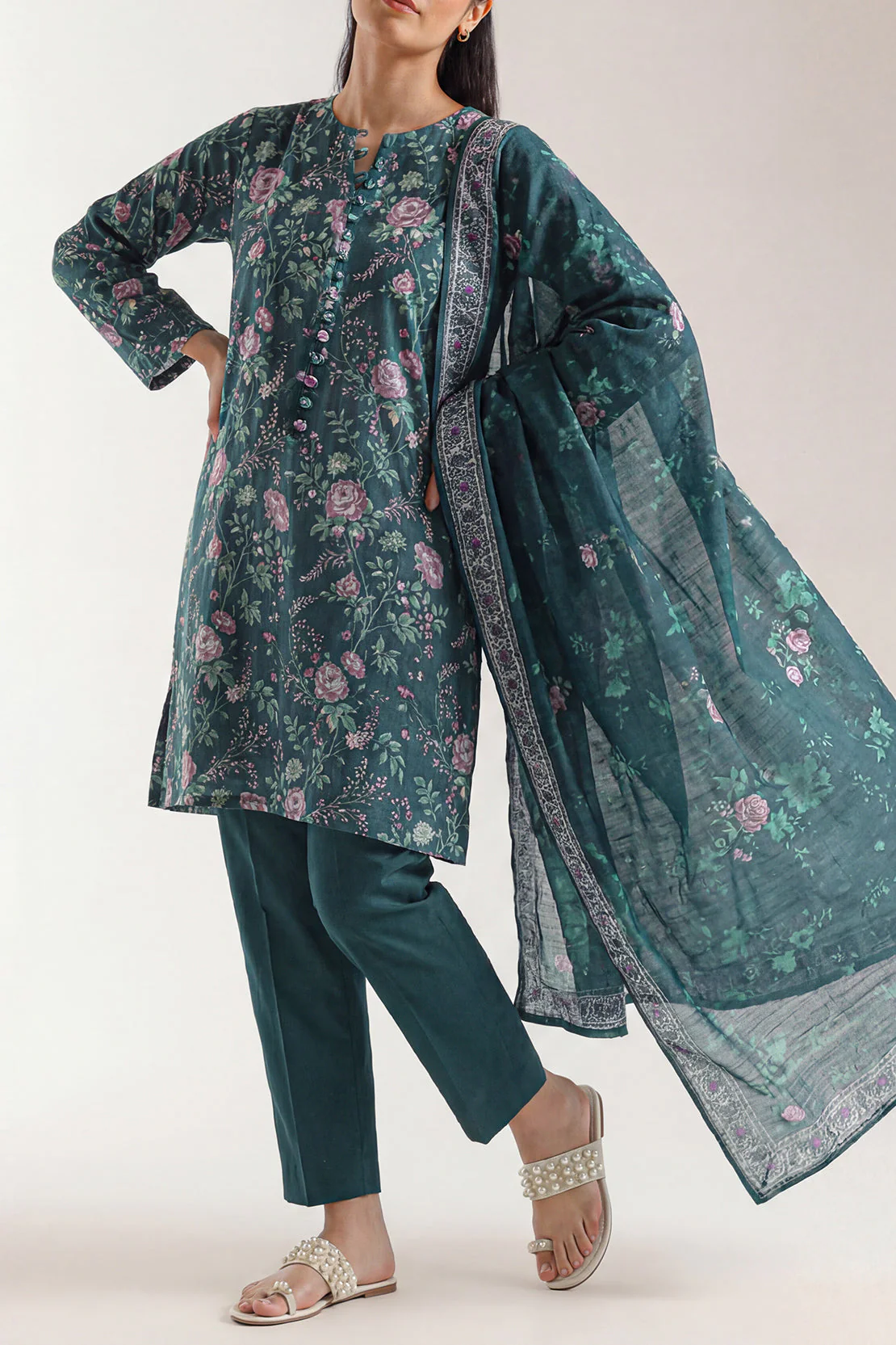 Unstitched Printed Lawn 3 Piece - Image 3