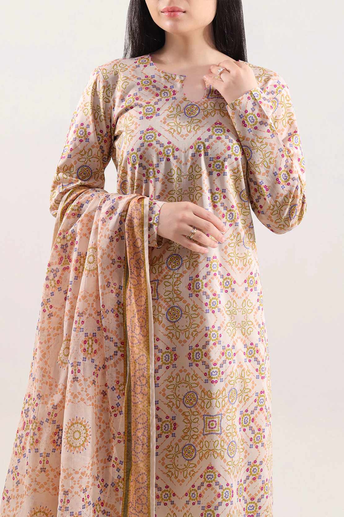 Unstitched Printed Lawn 3 Piece - Image 2