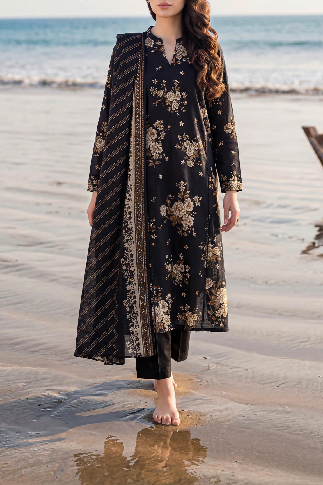 Unstitched Printed Lawn 3 Piece