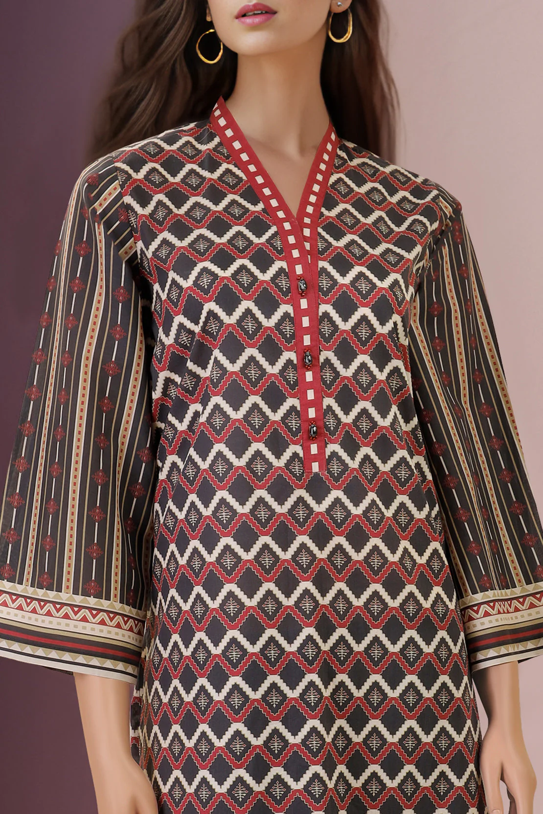 Unstitched Printed Lawn Shirt