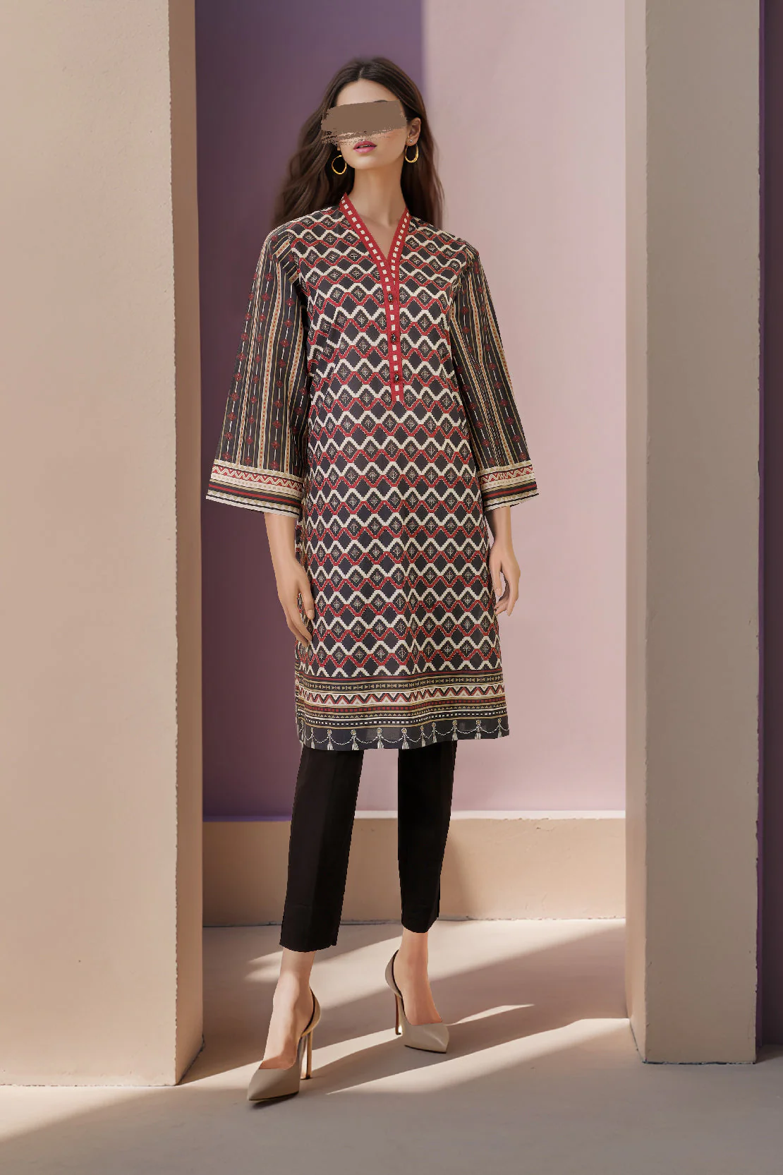 Unstitched Printed Lawn Shirt - Image 2