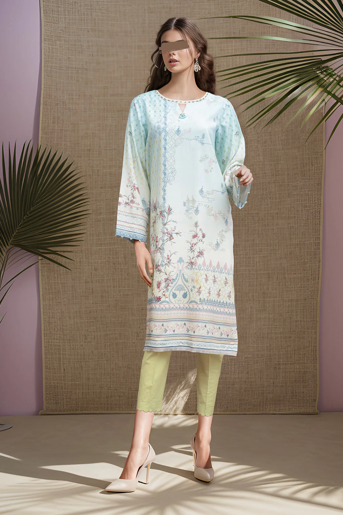 Unstitched Printed Lawn Shirt - Image 2