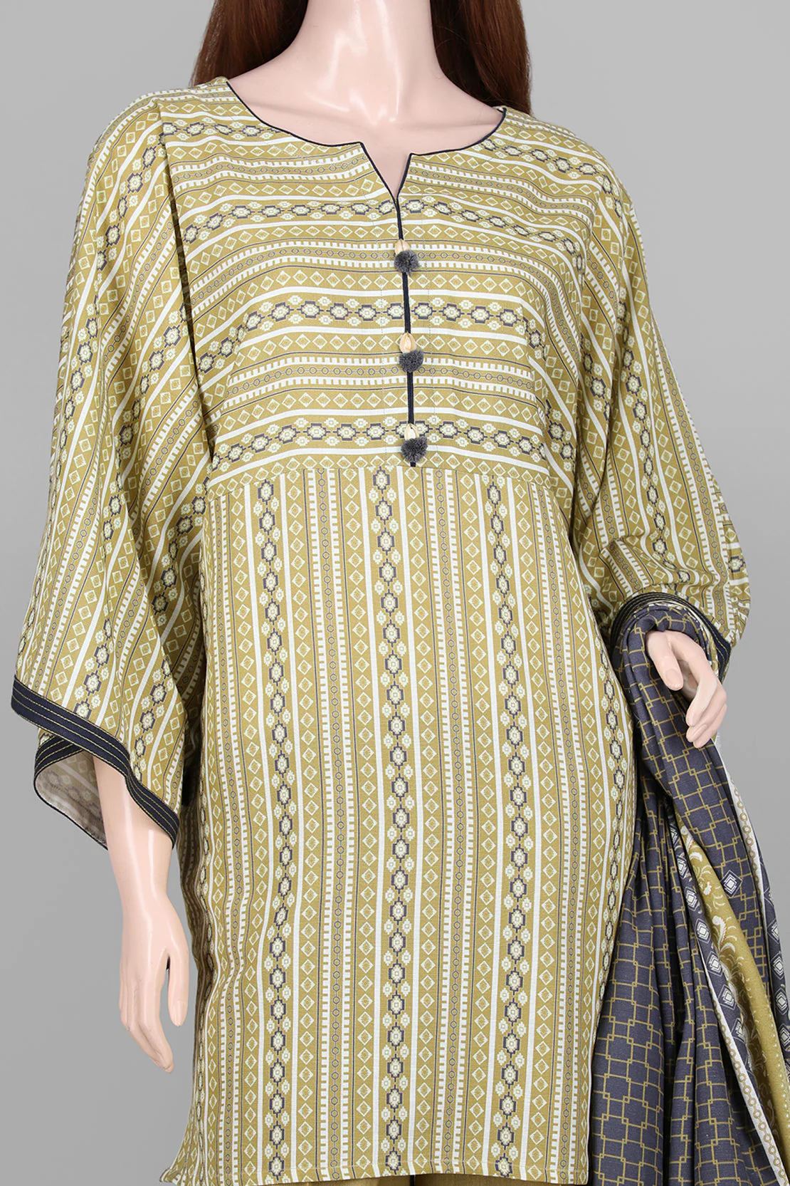 Unstitched Printed Lawn Shirt - Image 3