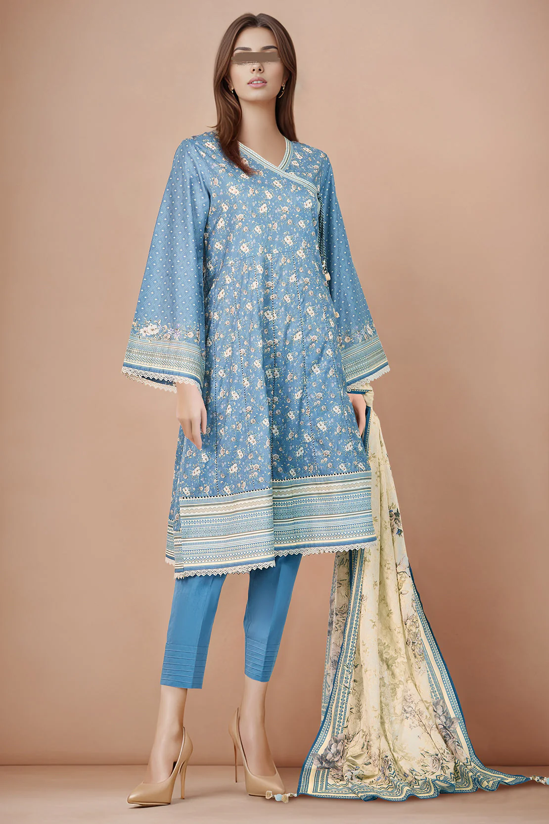 Unstitched Printed Lawn Shirt