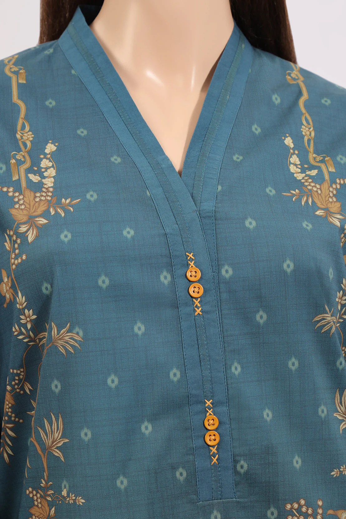 Unstitched Printed Lawn Shirt - Image 3