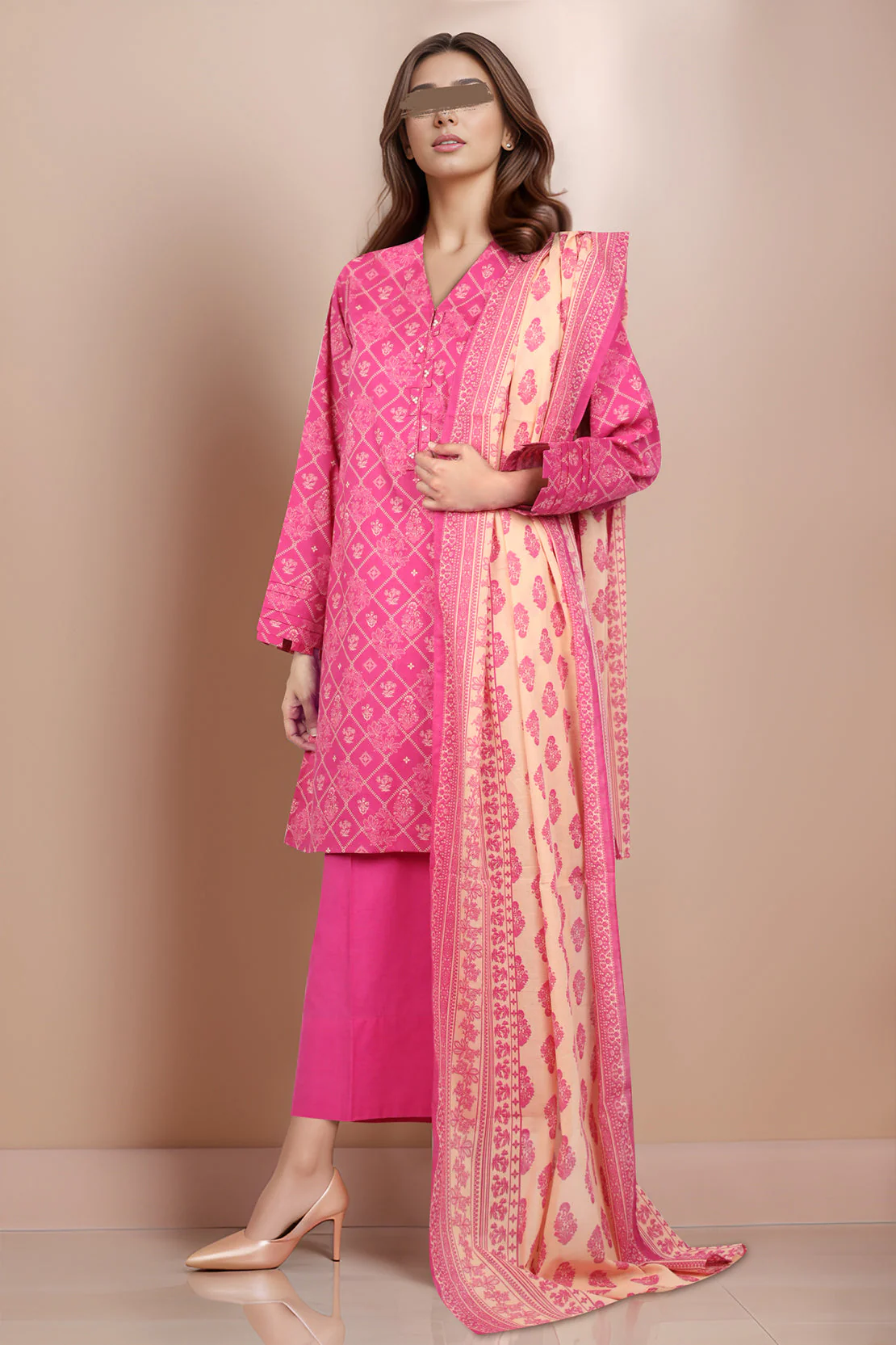 Unstitched Printed Lawn Shirt