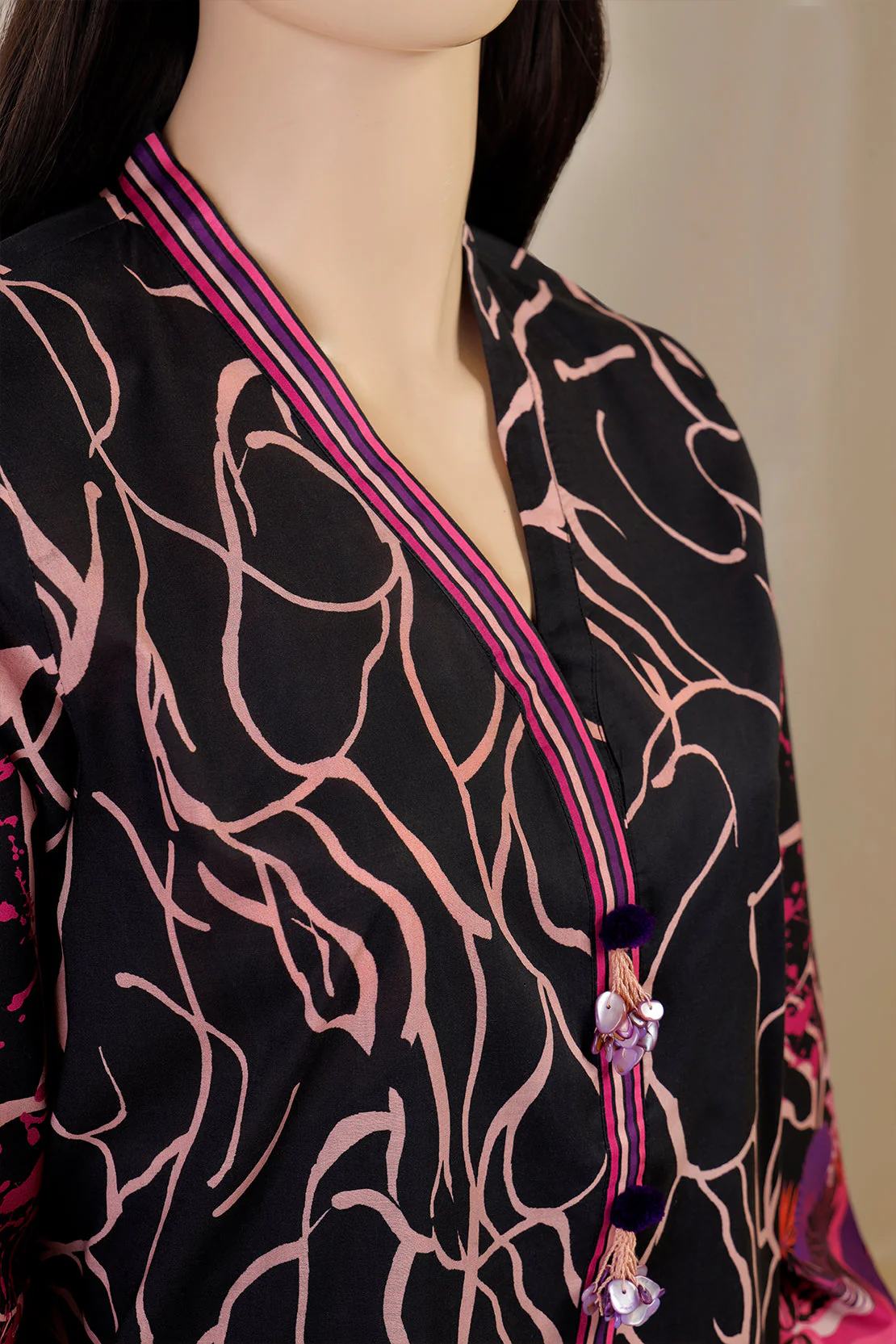 Unstitched Printed Lawn Shirt - Image 2
