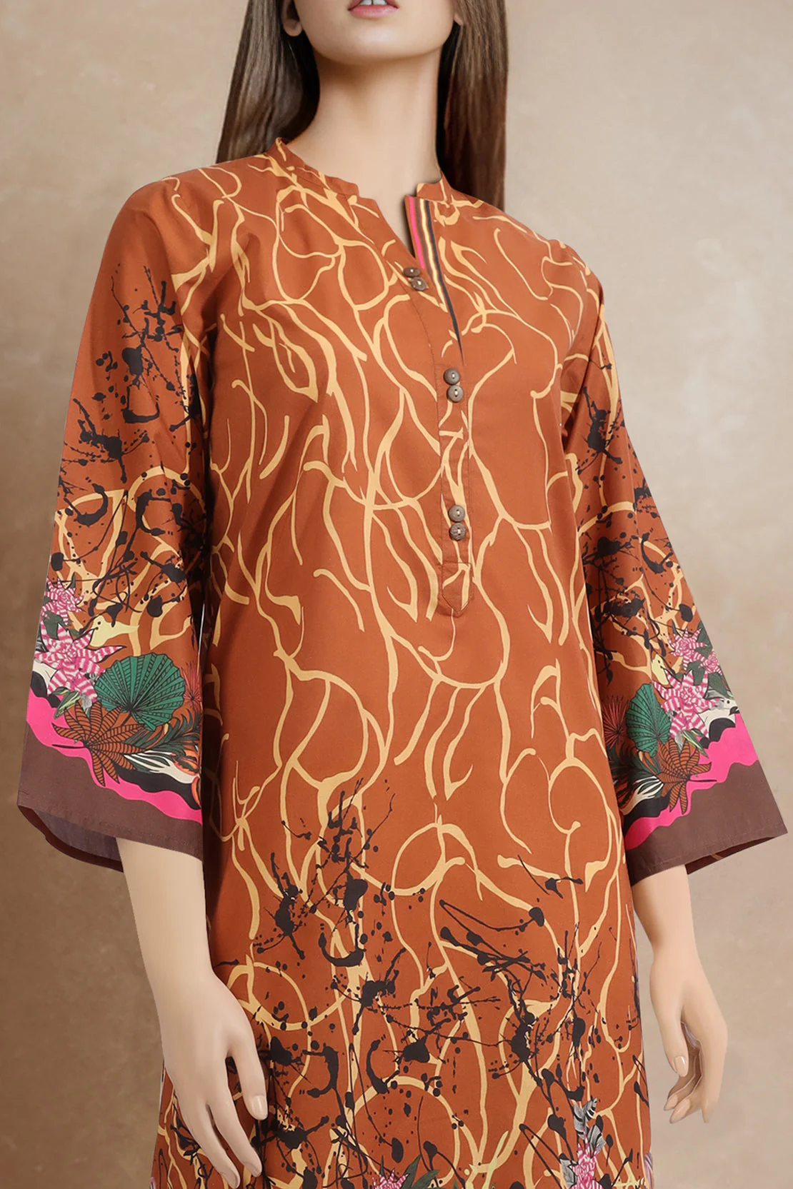 Unstitched Printed Lawn Shirt