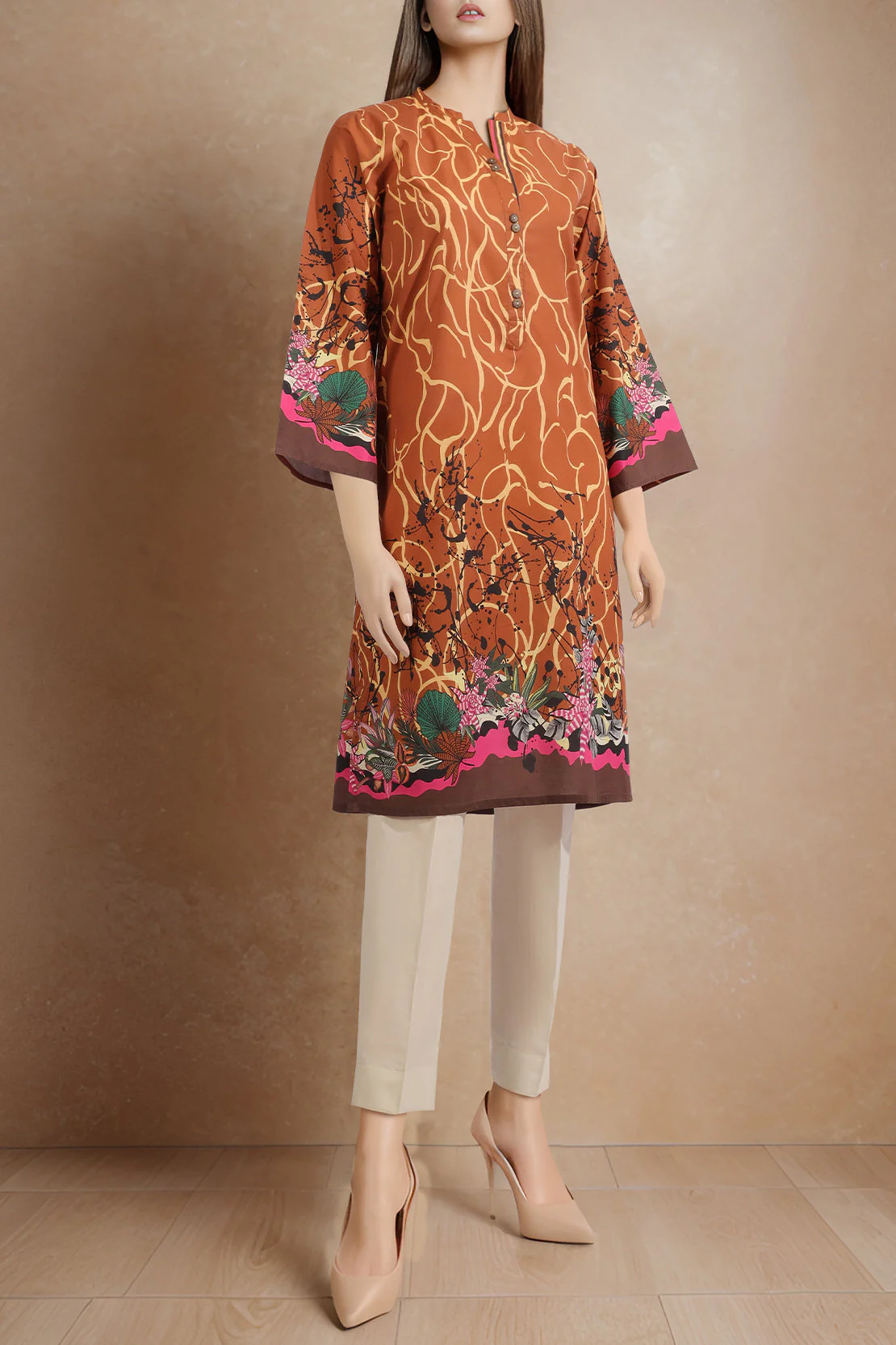 Unstitched Printed Lawn Shirt - Image 2