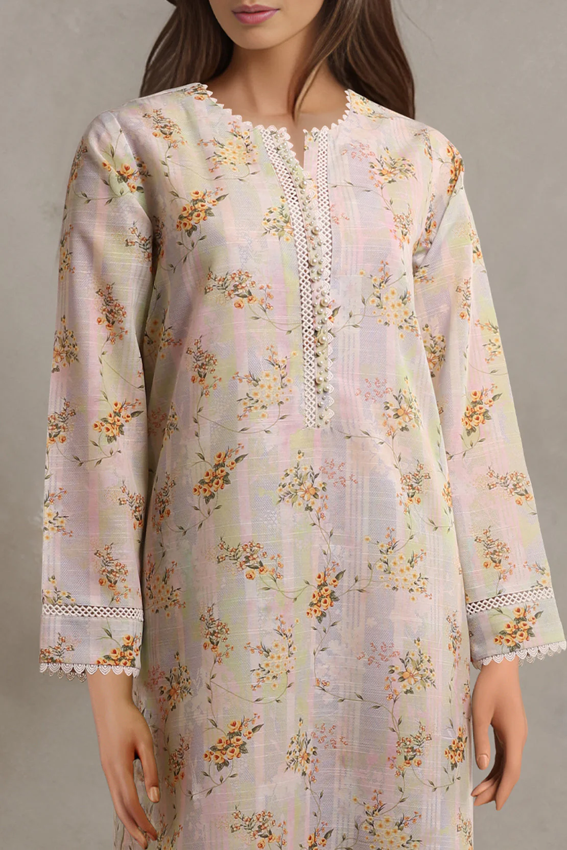 Unstitched Printed Khaddar Shirt
