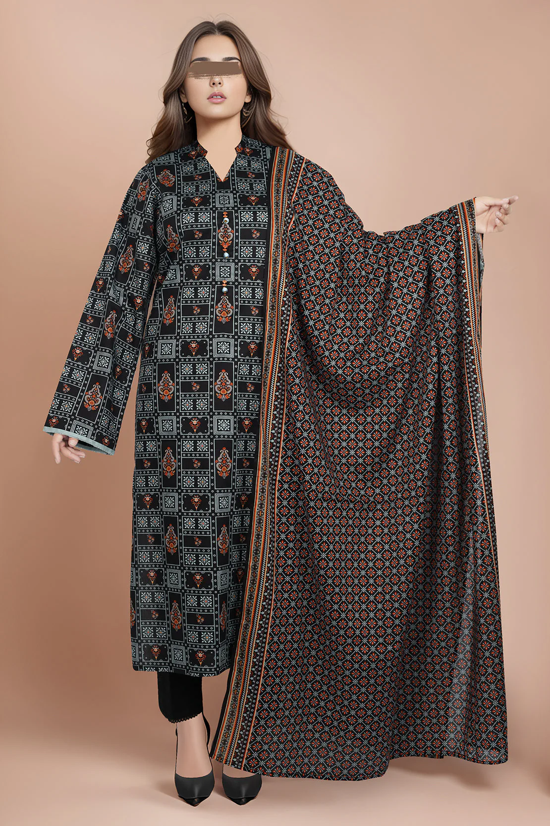 Unstitched Printed Lawn Shirt - Image 2