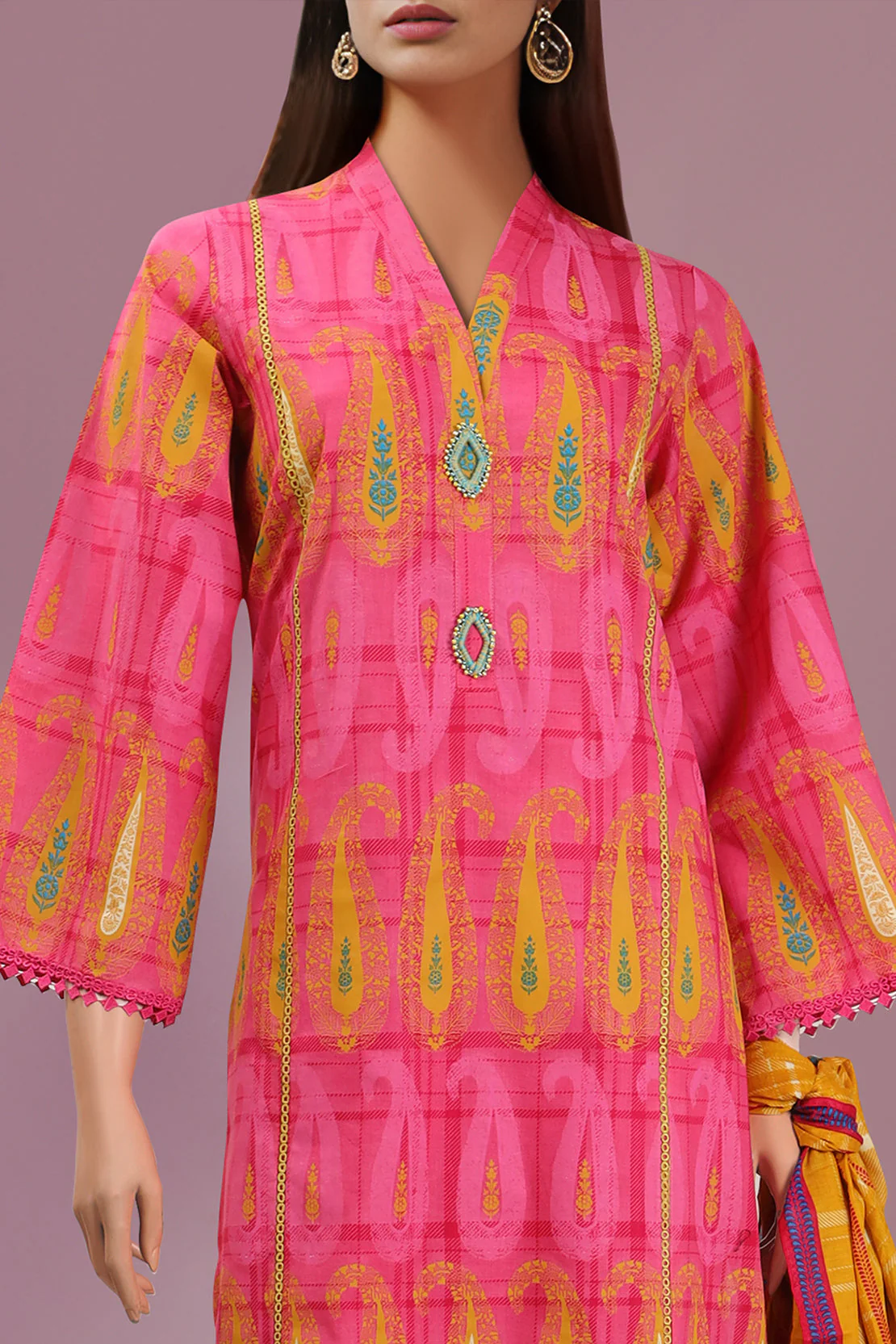 Unstitched Printed Lawn Shirt