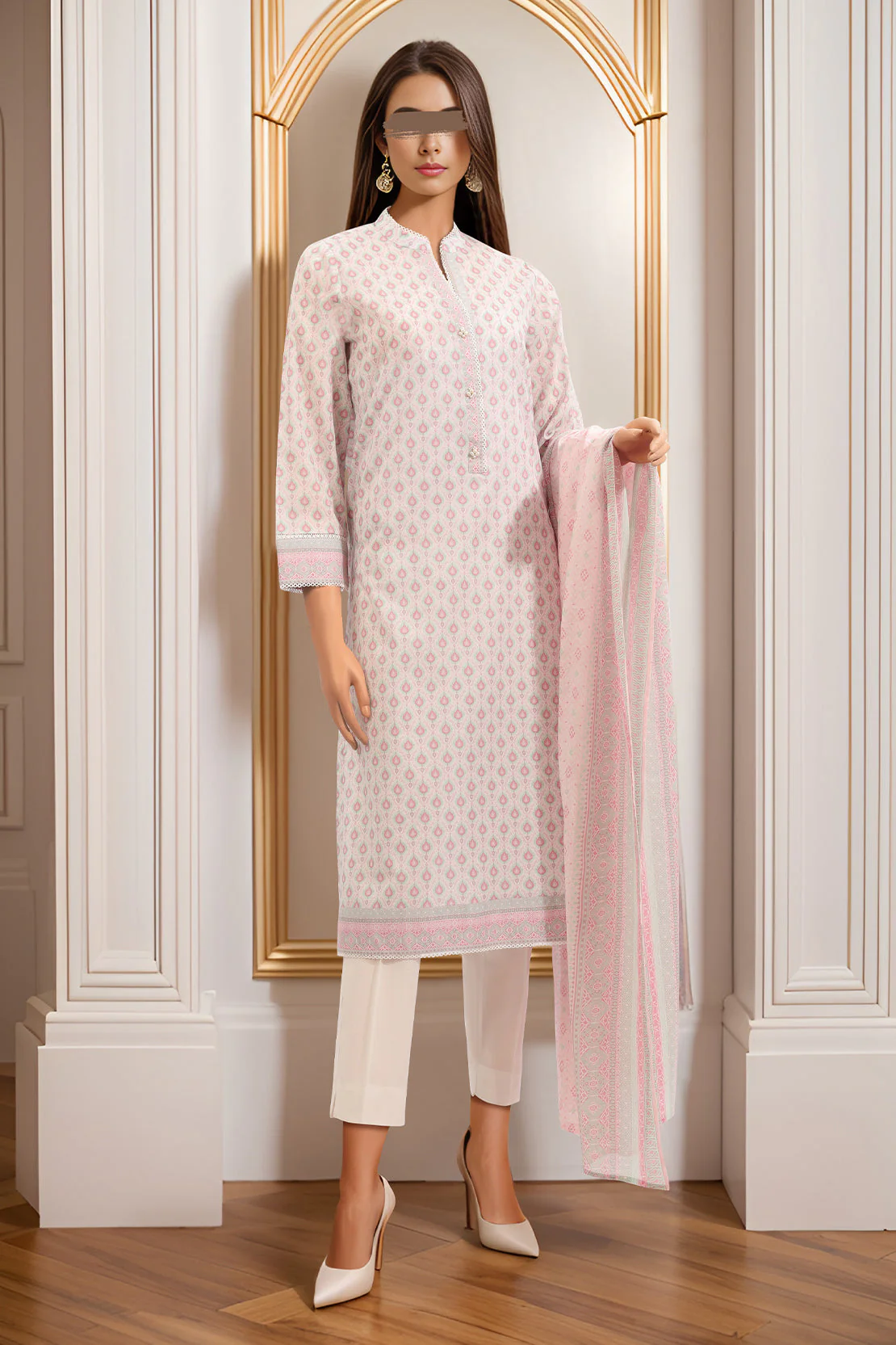 Unstitched Printed  Lawn Shirt