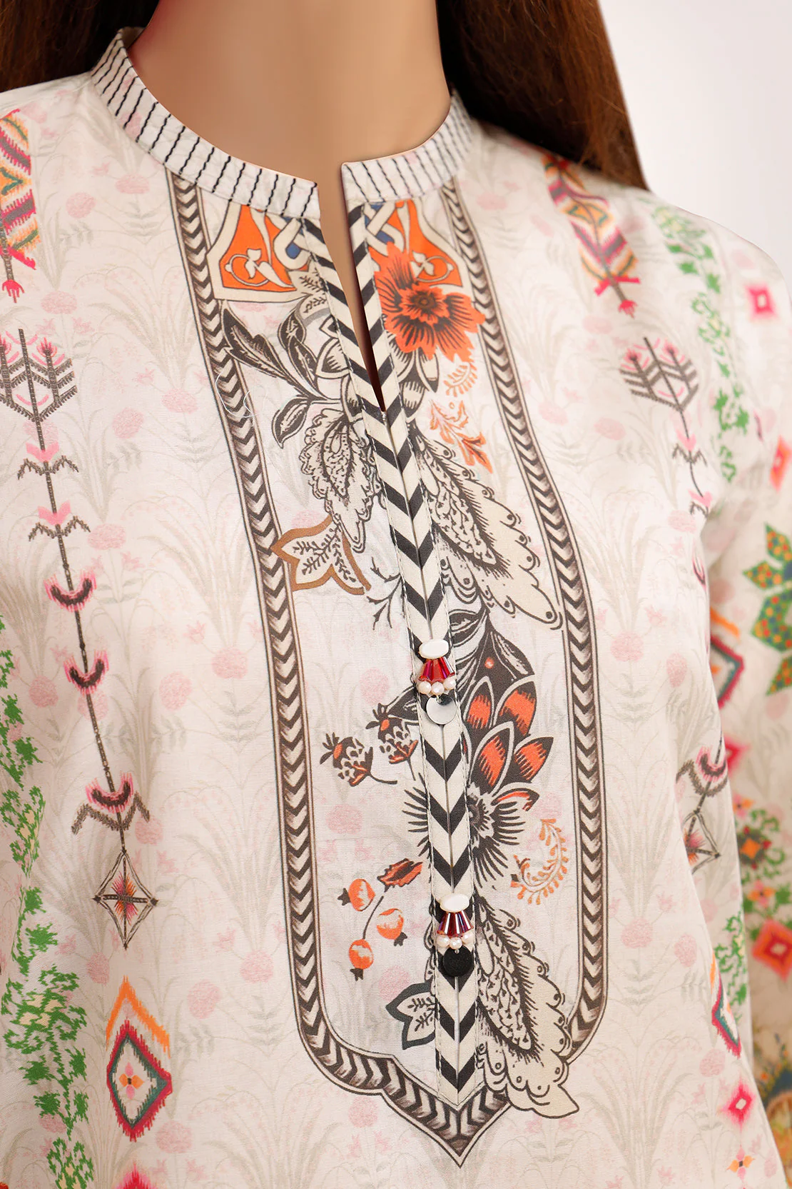 Unstitched Printed Lawn Shirt - Image 2