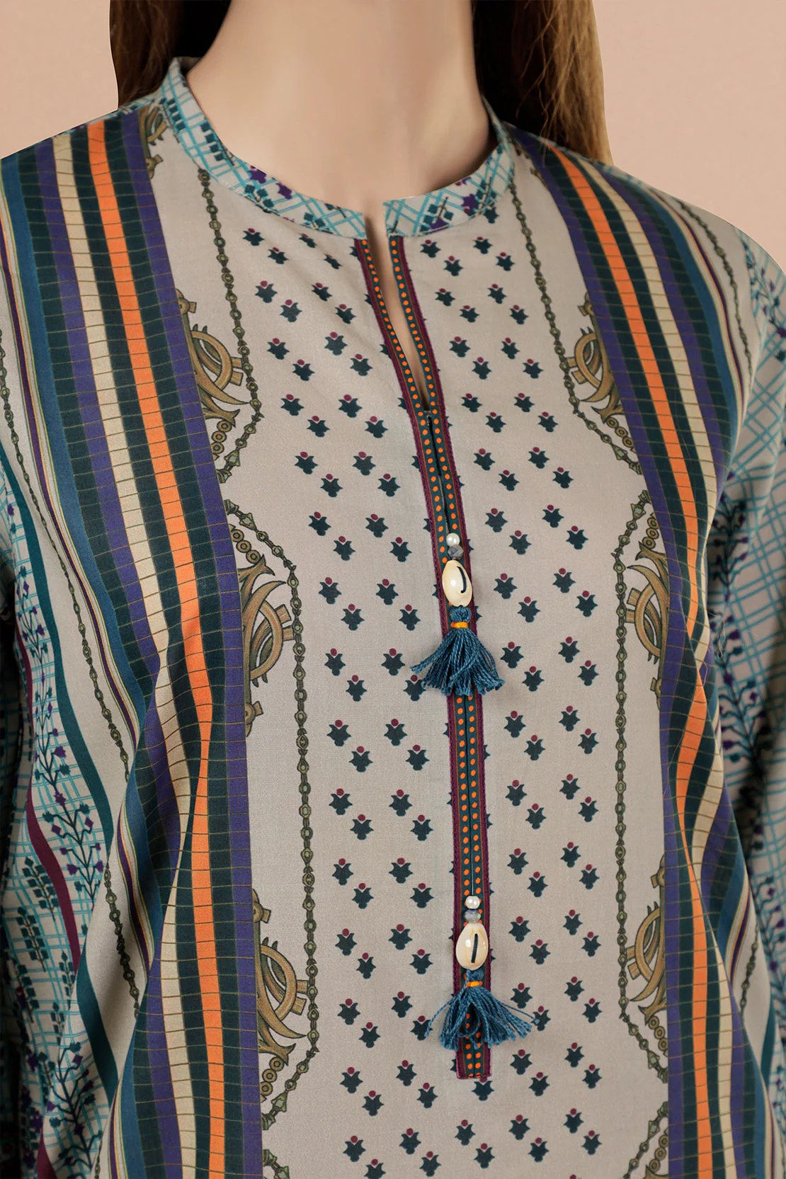 Unstitched Printed Lawn Shirt - Image 2