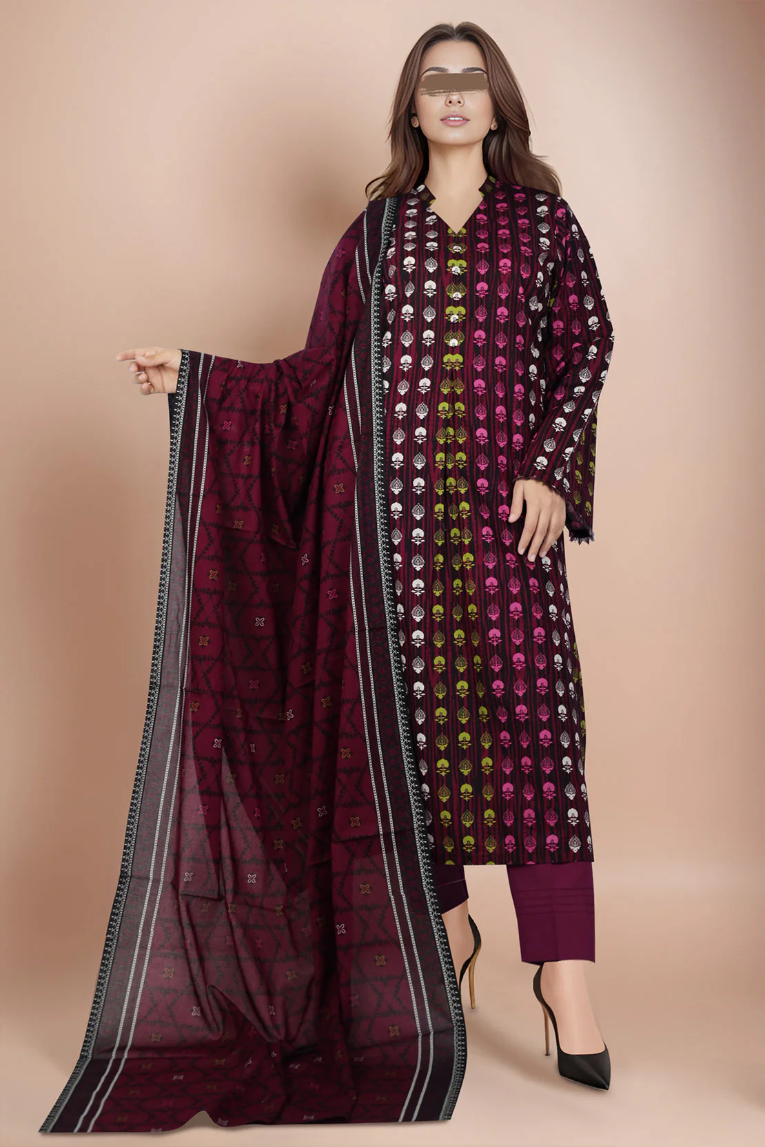 Unstitched Printed Lawn Shirt