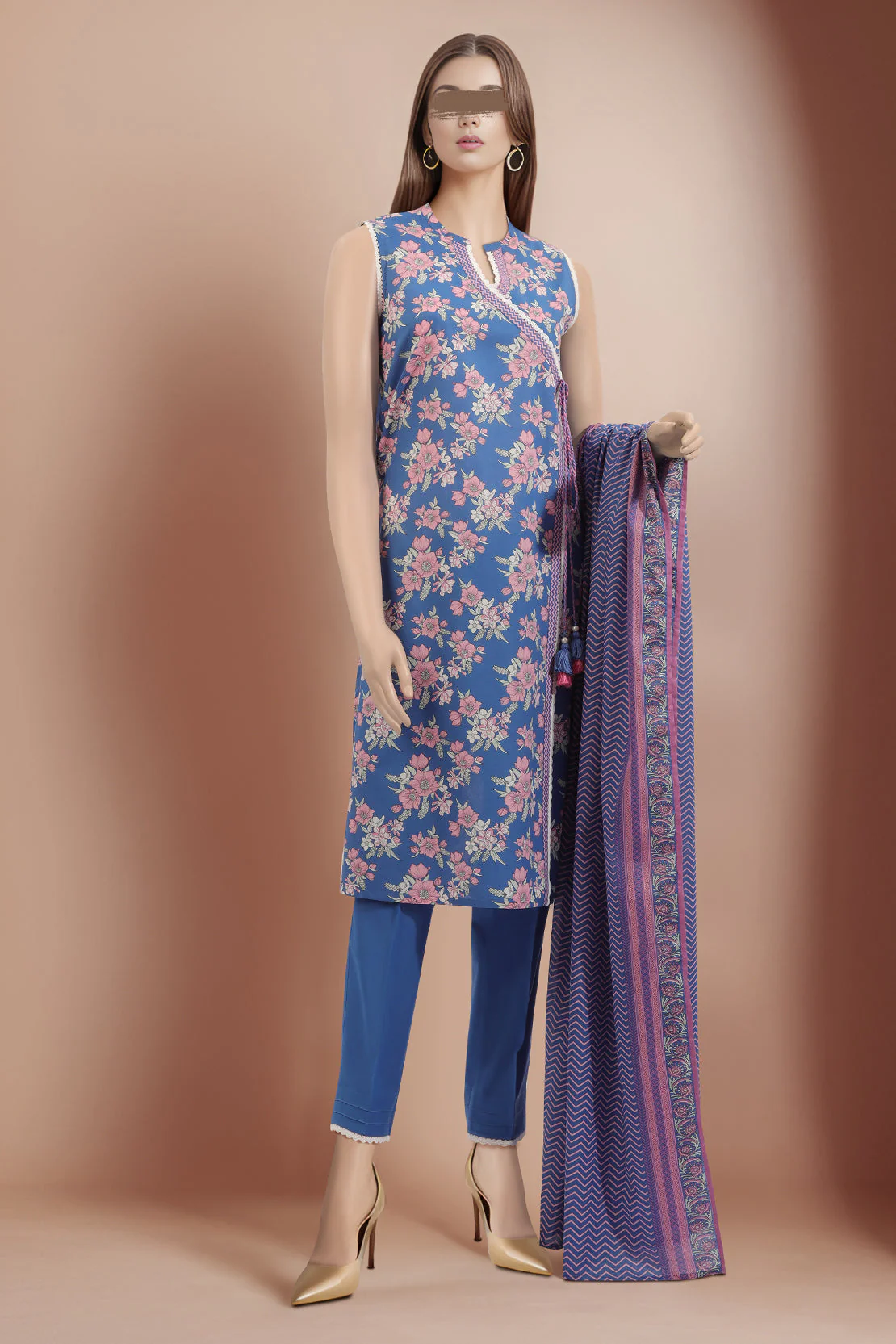 Unstitched Printed  Lawn Shirt