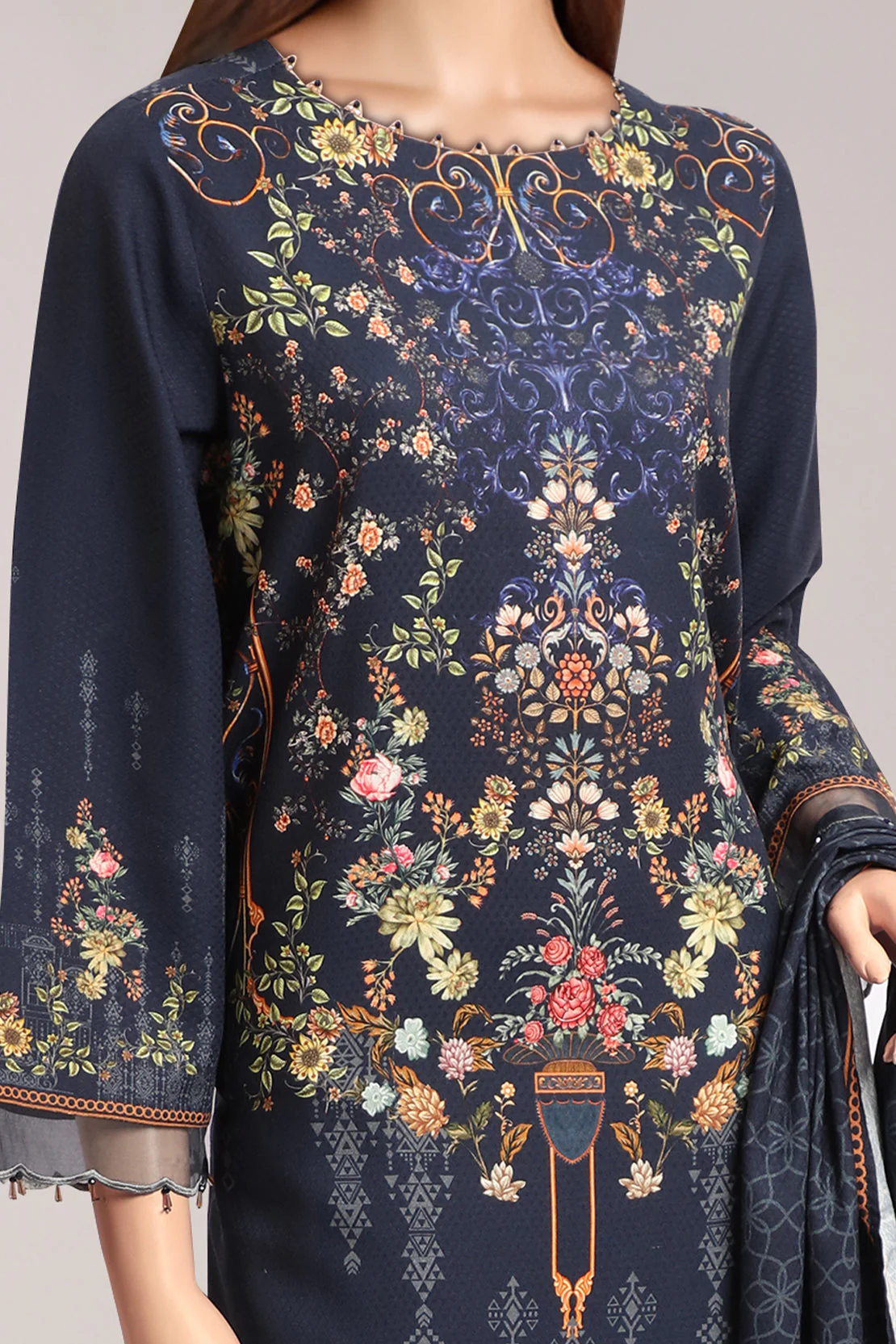 Unstitched Printed Lawn Shirt