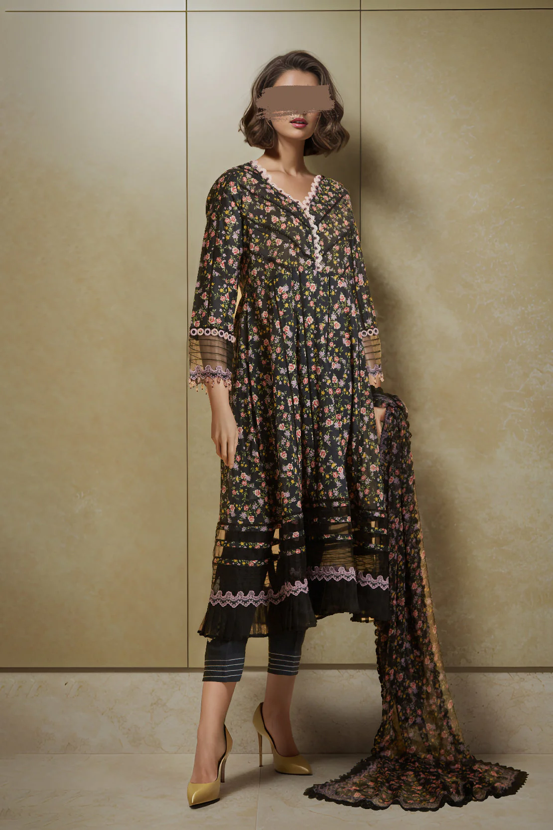 Unstitched Printed Lawn Shirt