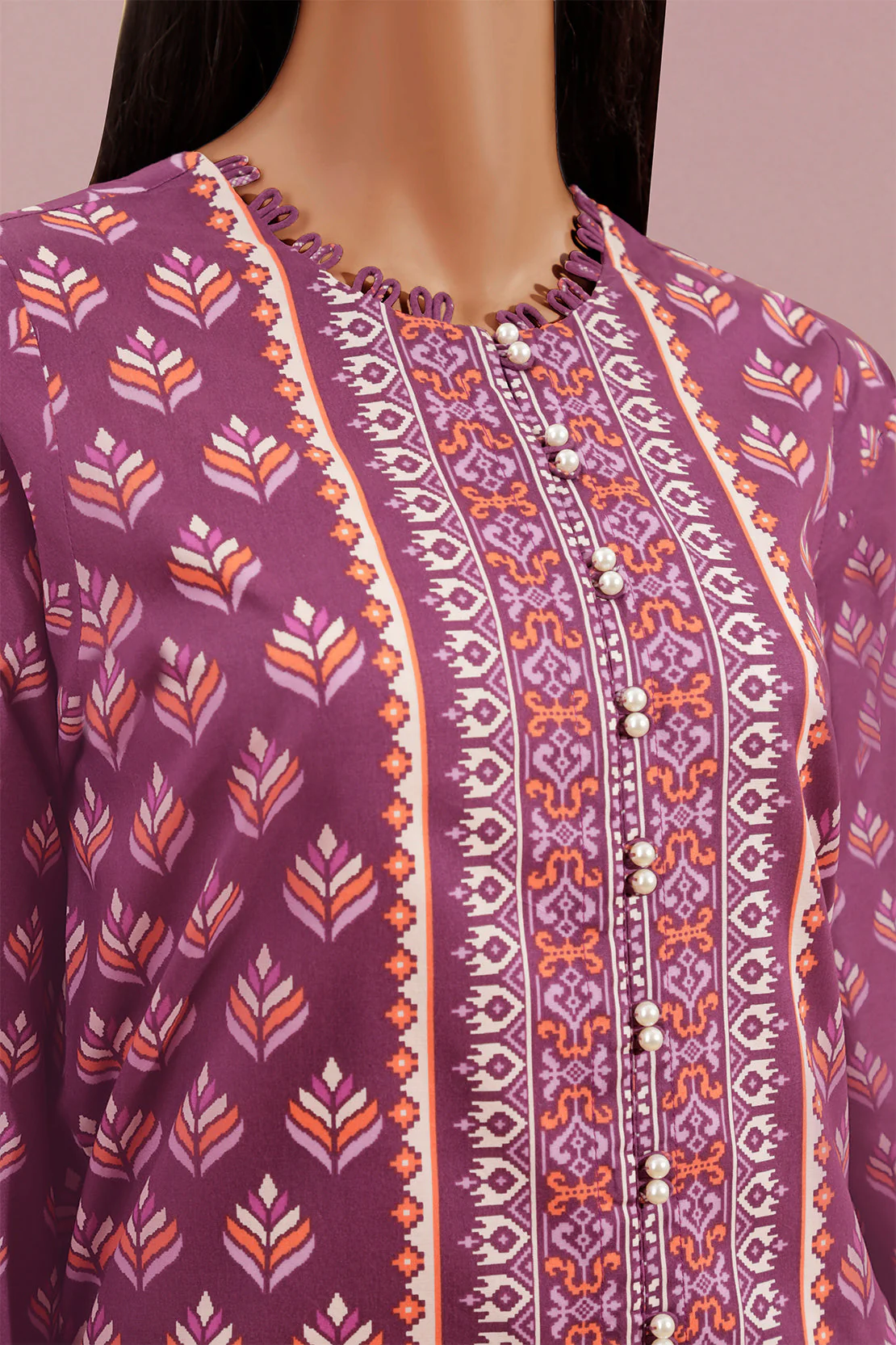 Unstitched Printed Lawn Shirt - Image 2