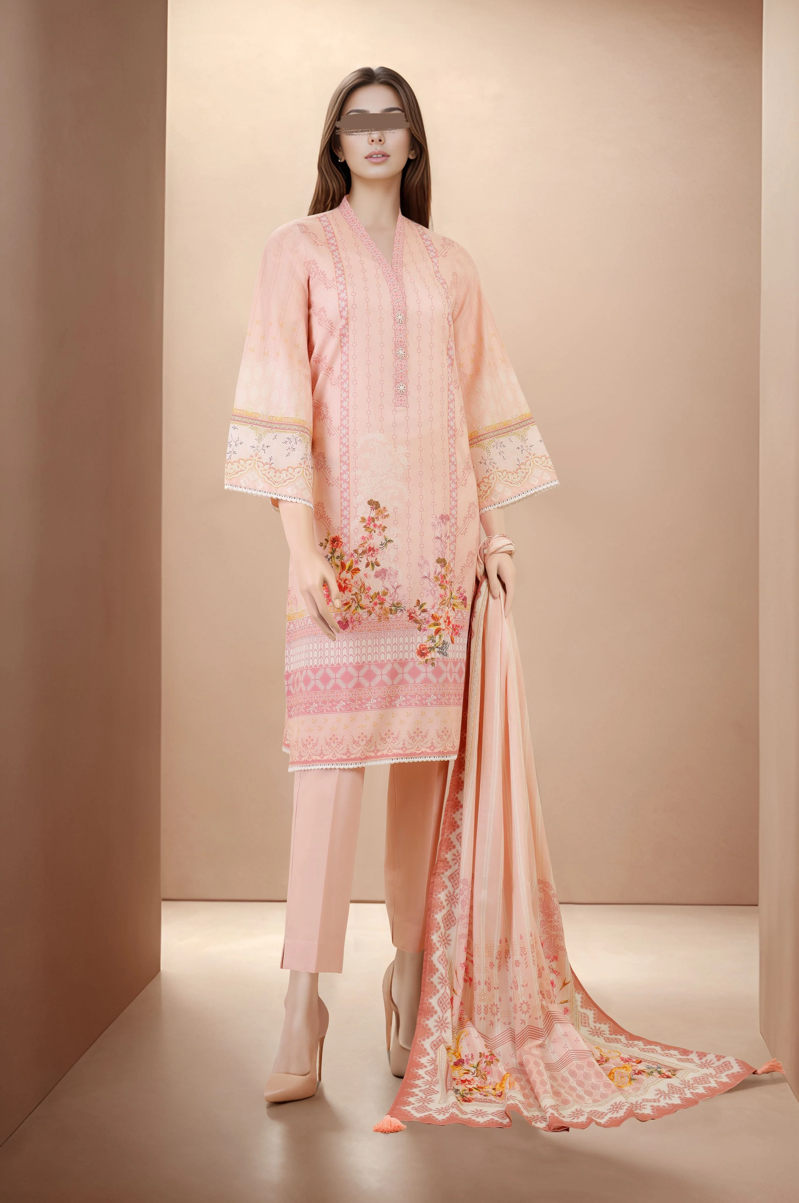 Unstitched Printed Lawn Shirt