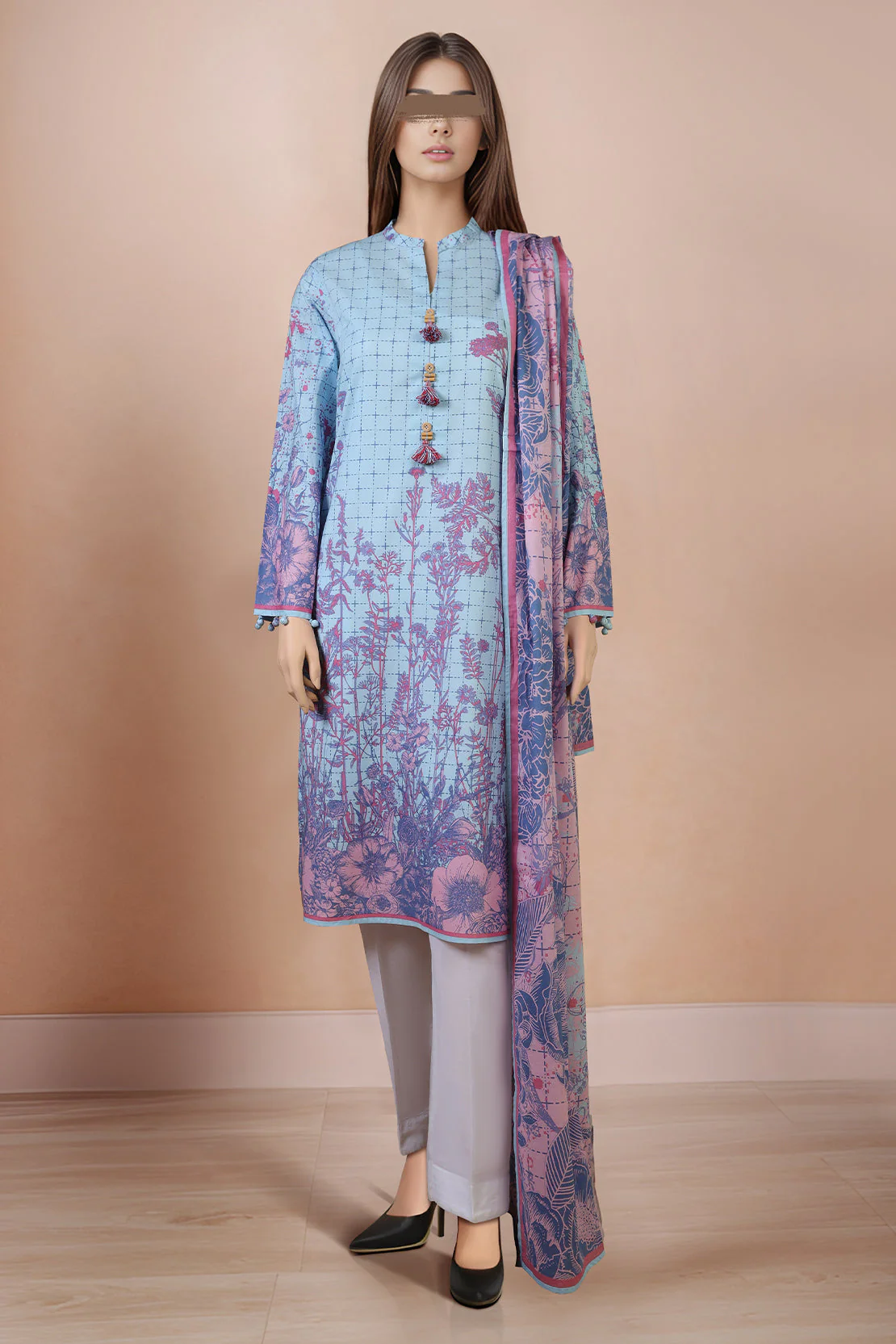 Unstitched Printed Lawn Shirt