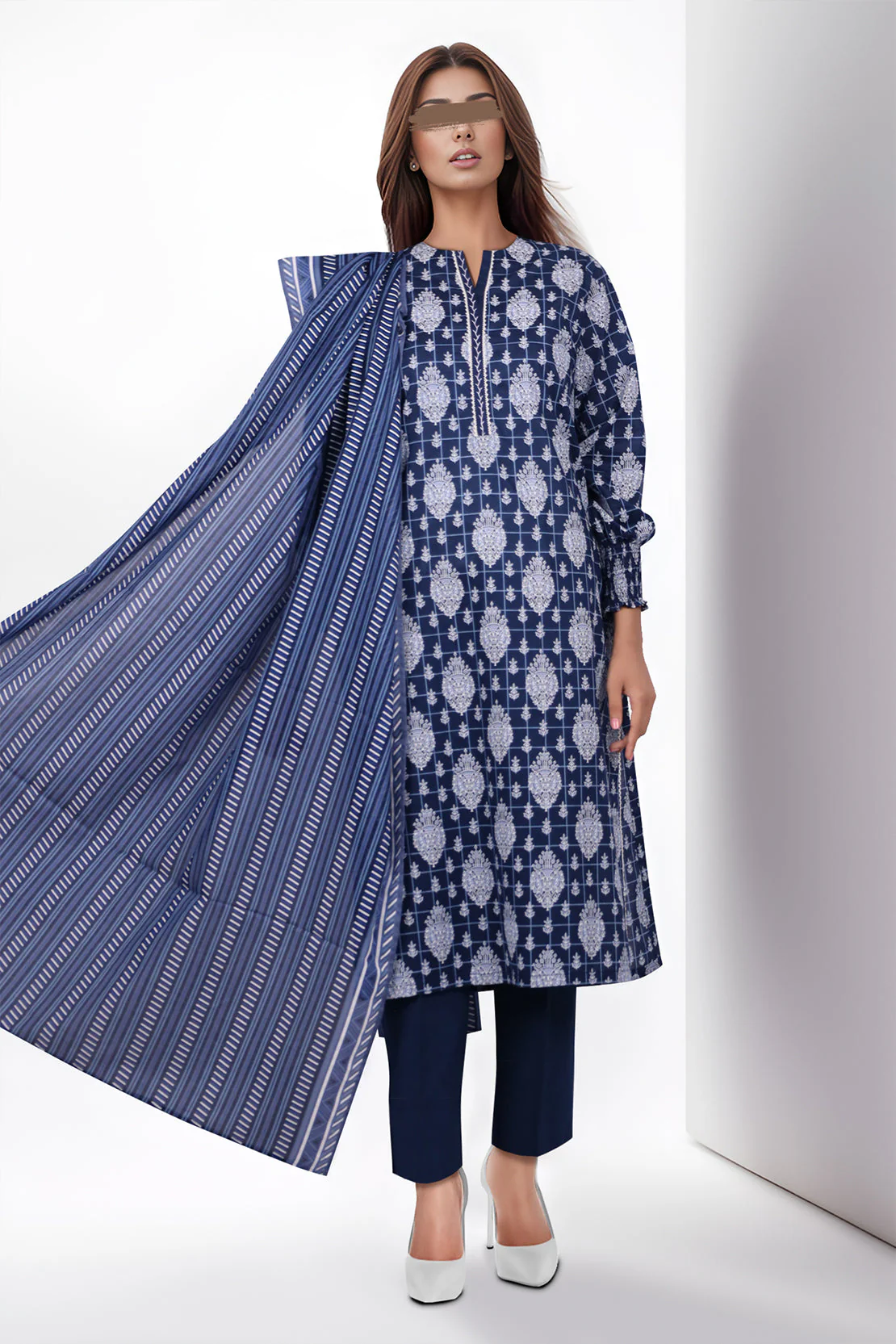 Unstitched Printed Lawn Shirt