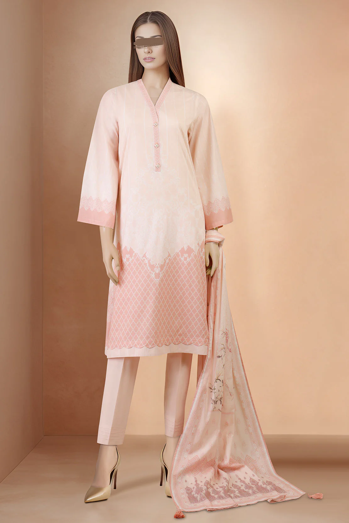 Unstitched Printed Lawn Shirt