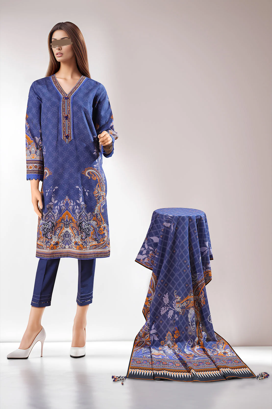 Unstitched Printed Lawn Shirt