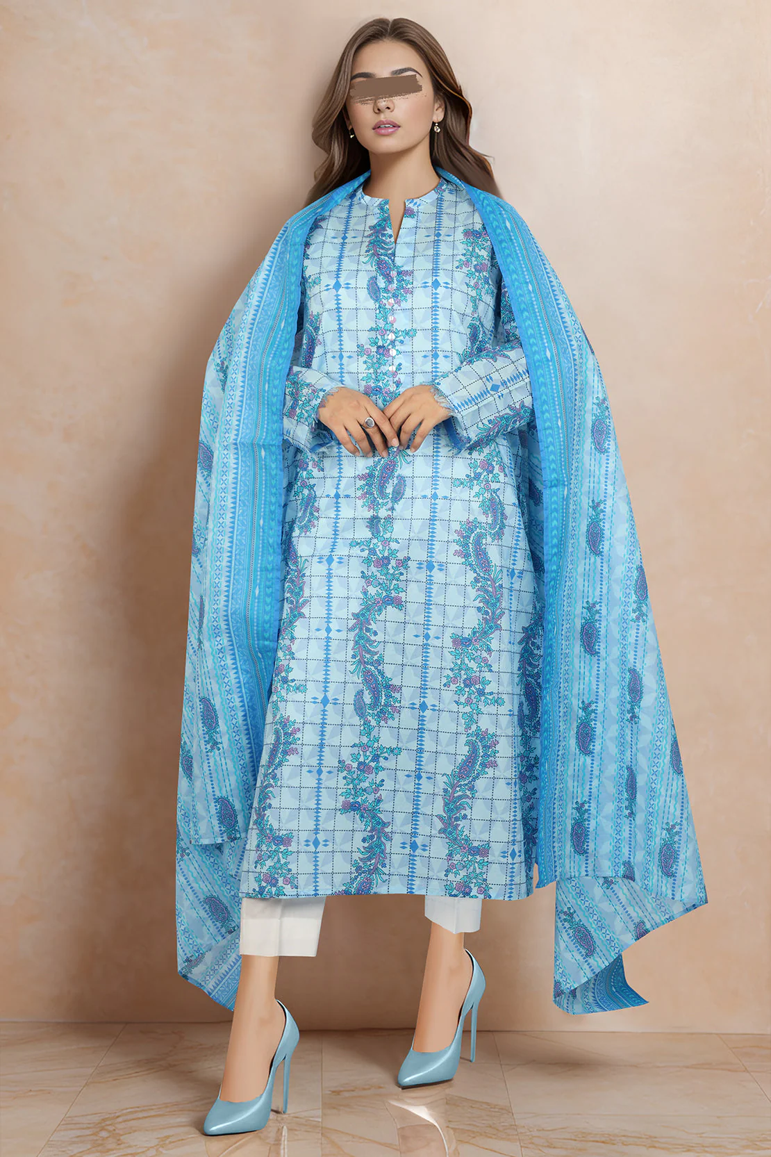 Unstitched Printed Lawn Shirt