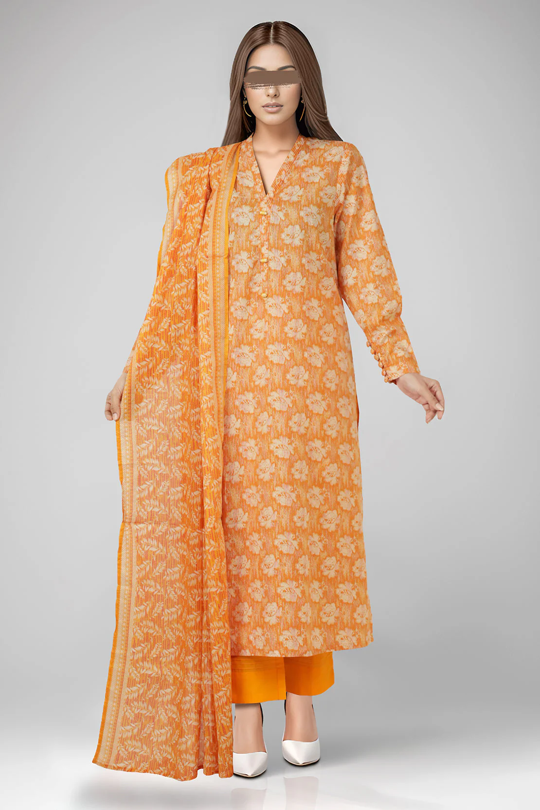 Unstitched Printed Lawn Shirt