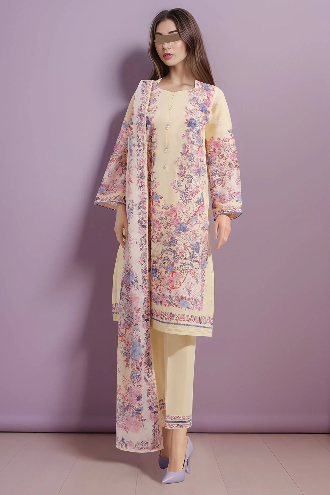 Unstitched Printed Lawn Shirt