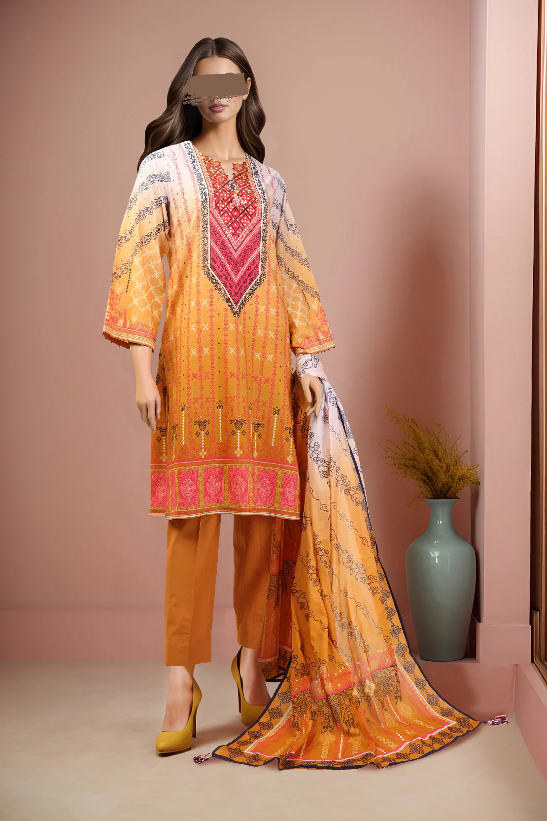 Unstitched Printed Lawn Shirt