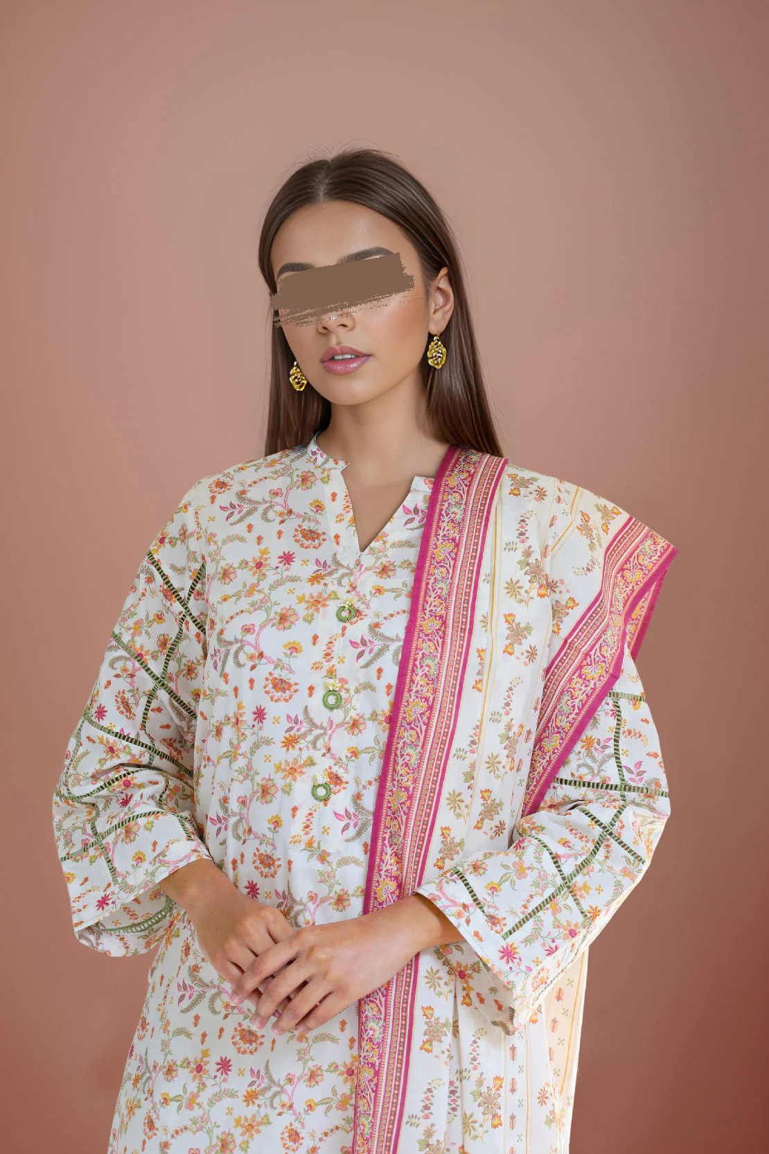 Unstitched Printed Lawn Shirt - Image 2