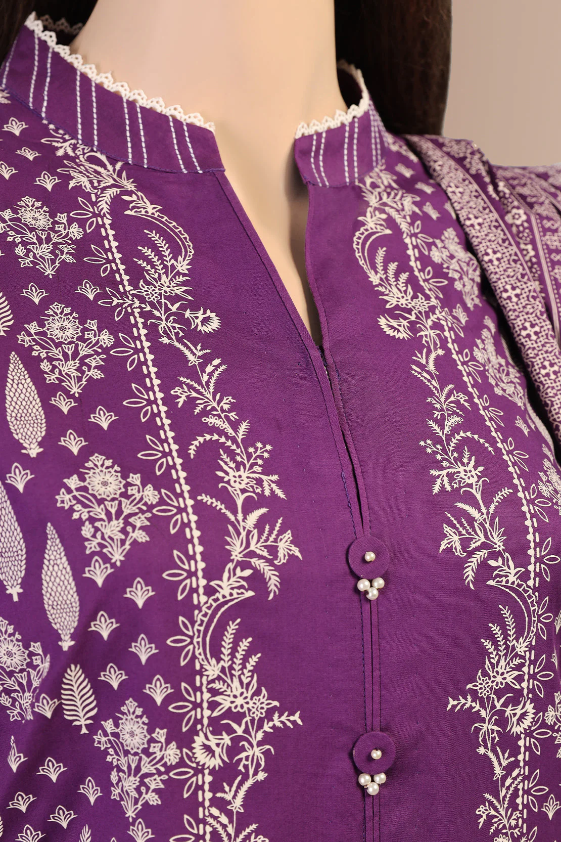Unstitched Printed  Lawn Shirt - Image 2