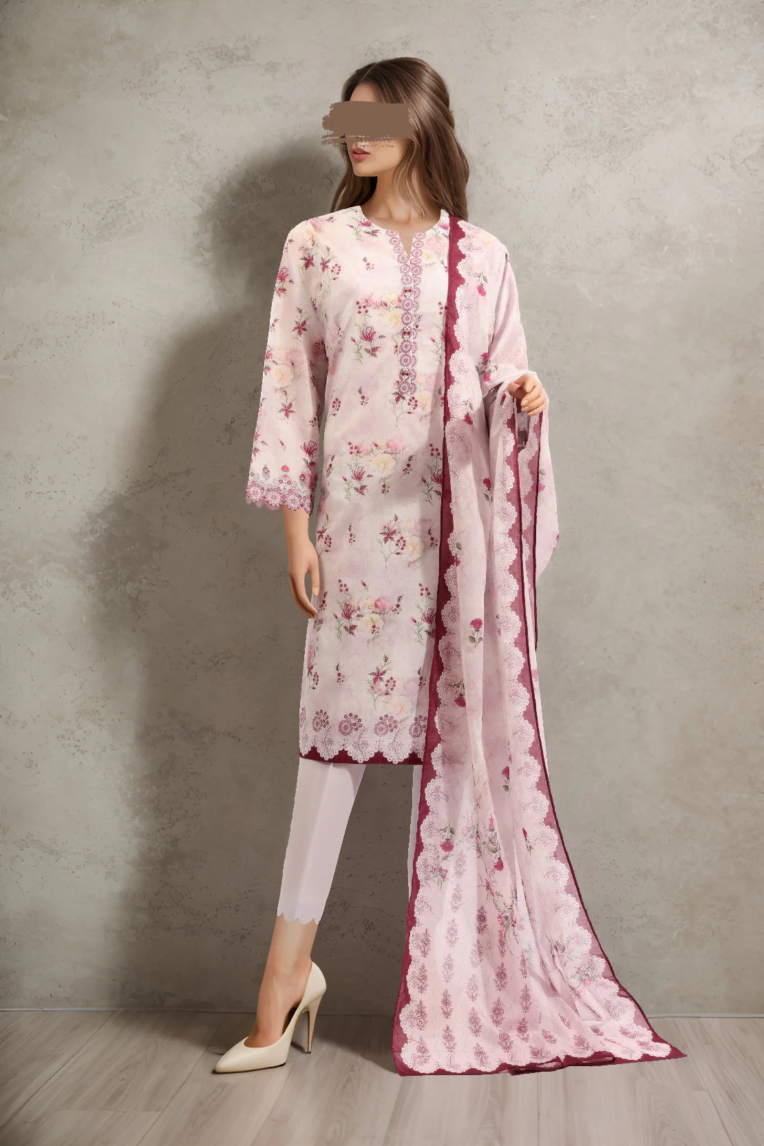 Unstitched Printed Lawn Shirt