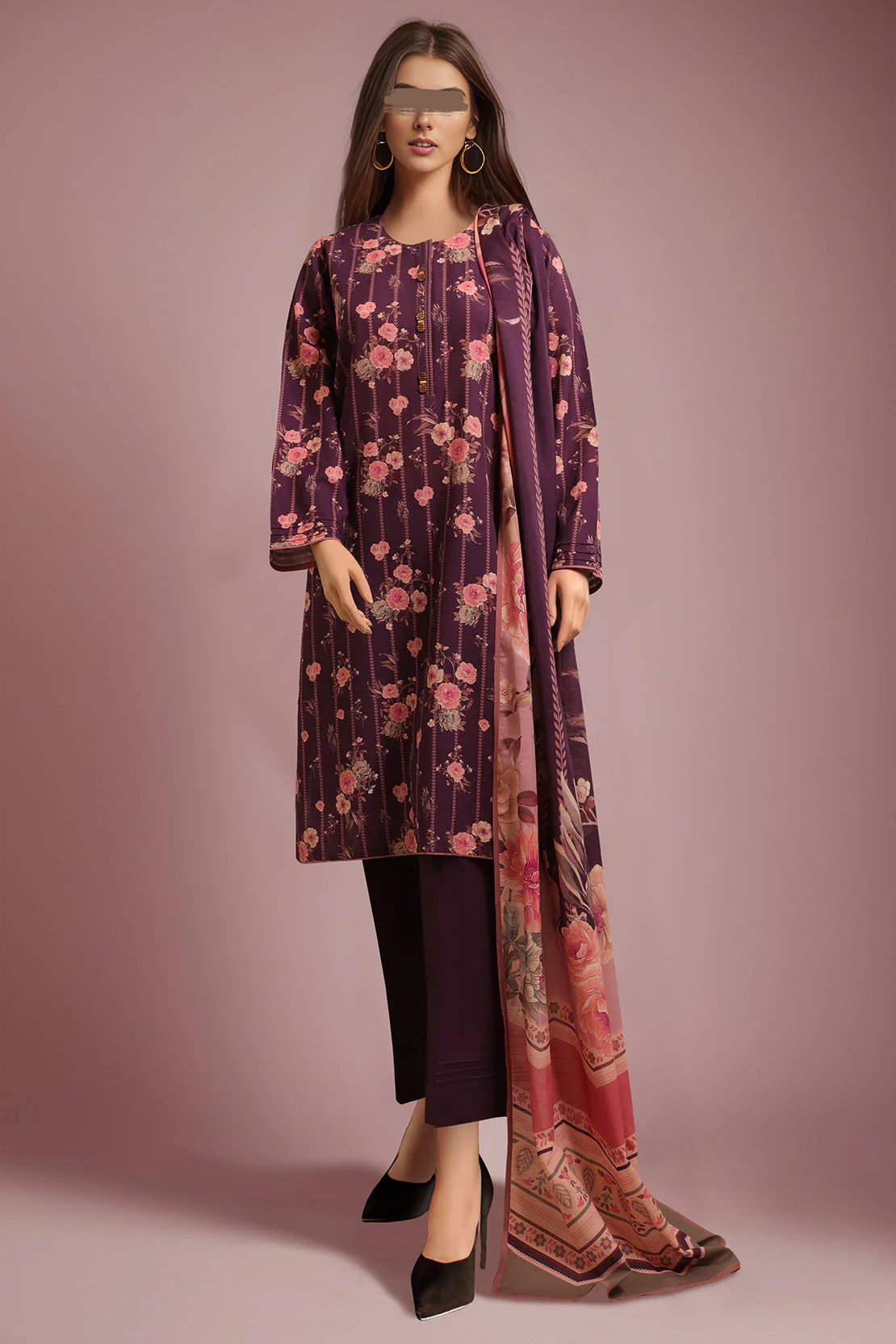 Unstitched Printed Lawn Shirt