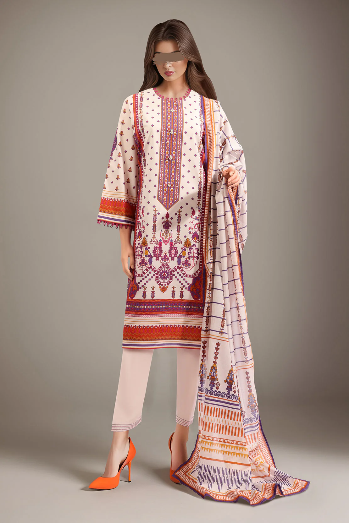 Unstitched Printed Lawn Shirt