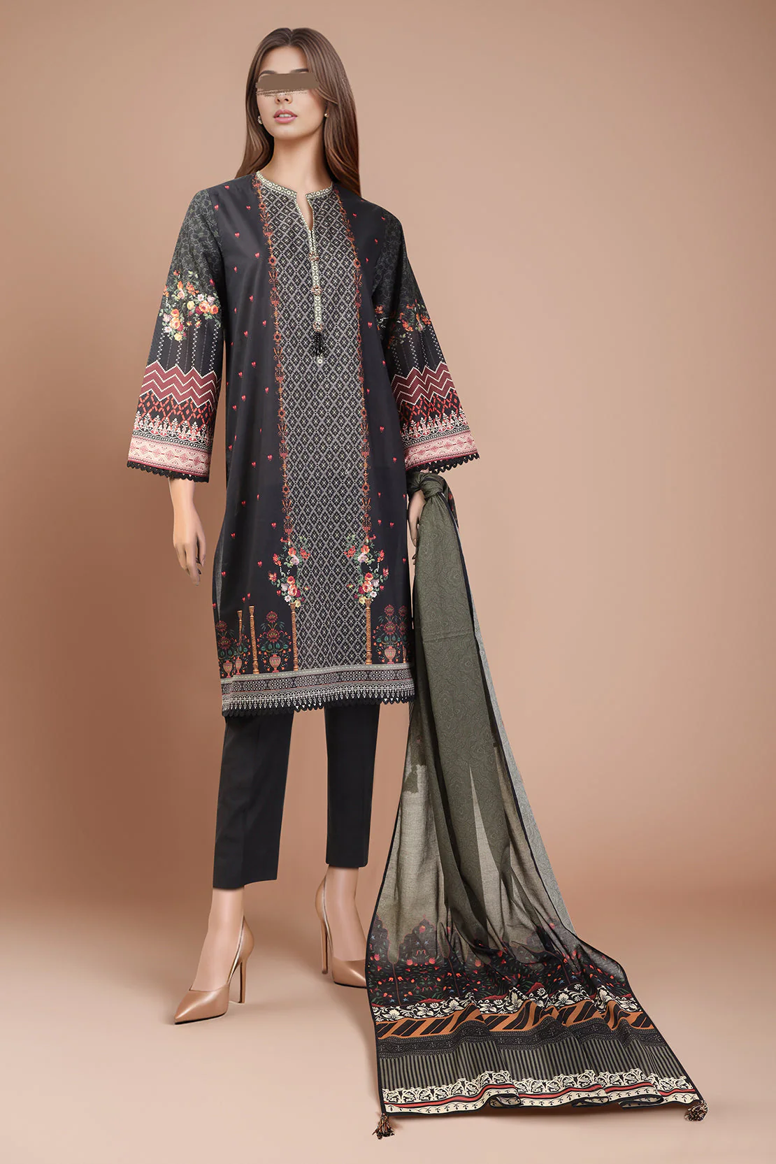 Unstitched Printed  Lawn Shirt