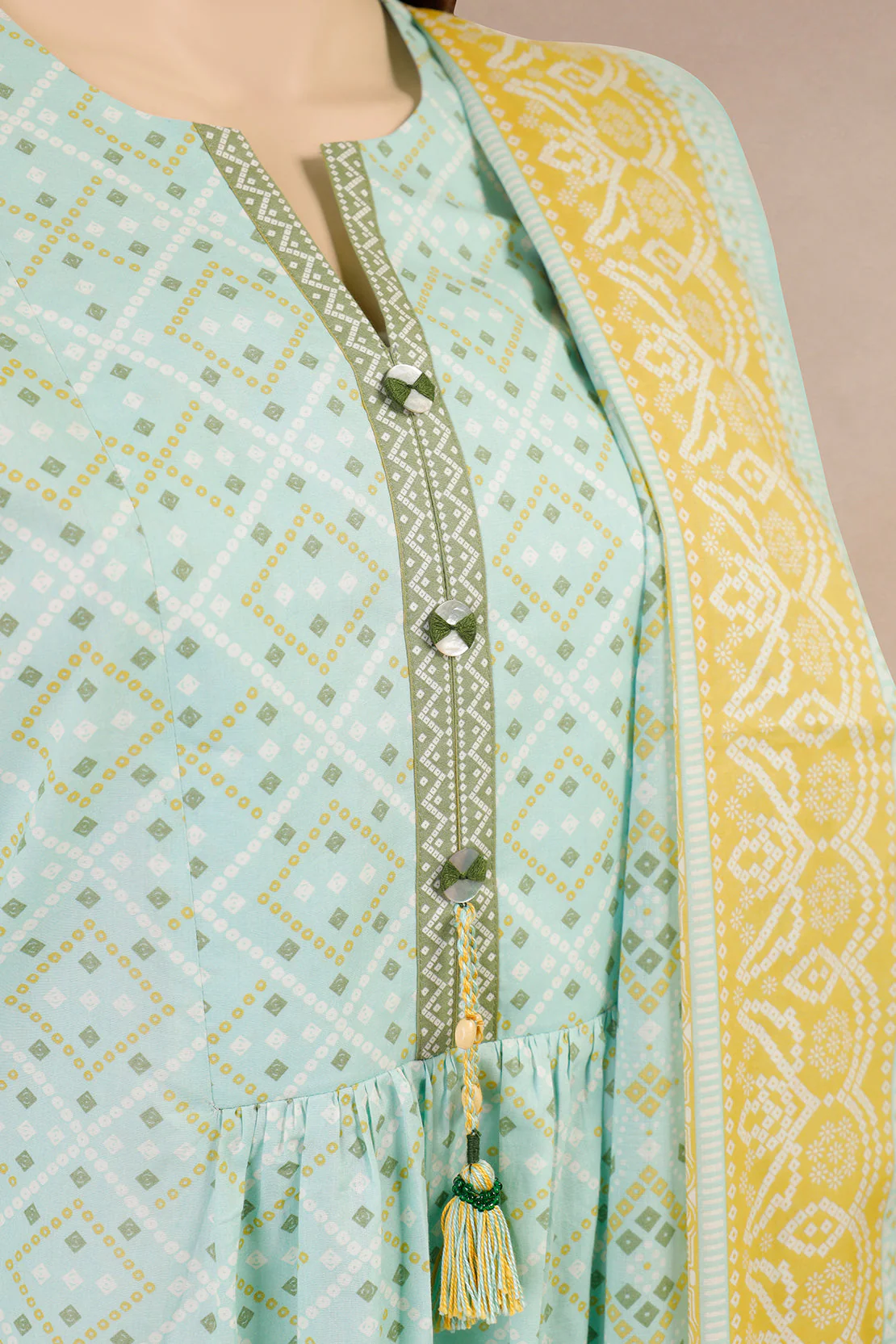 Unstitched Printed Lawn Shirt - Image 2
