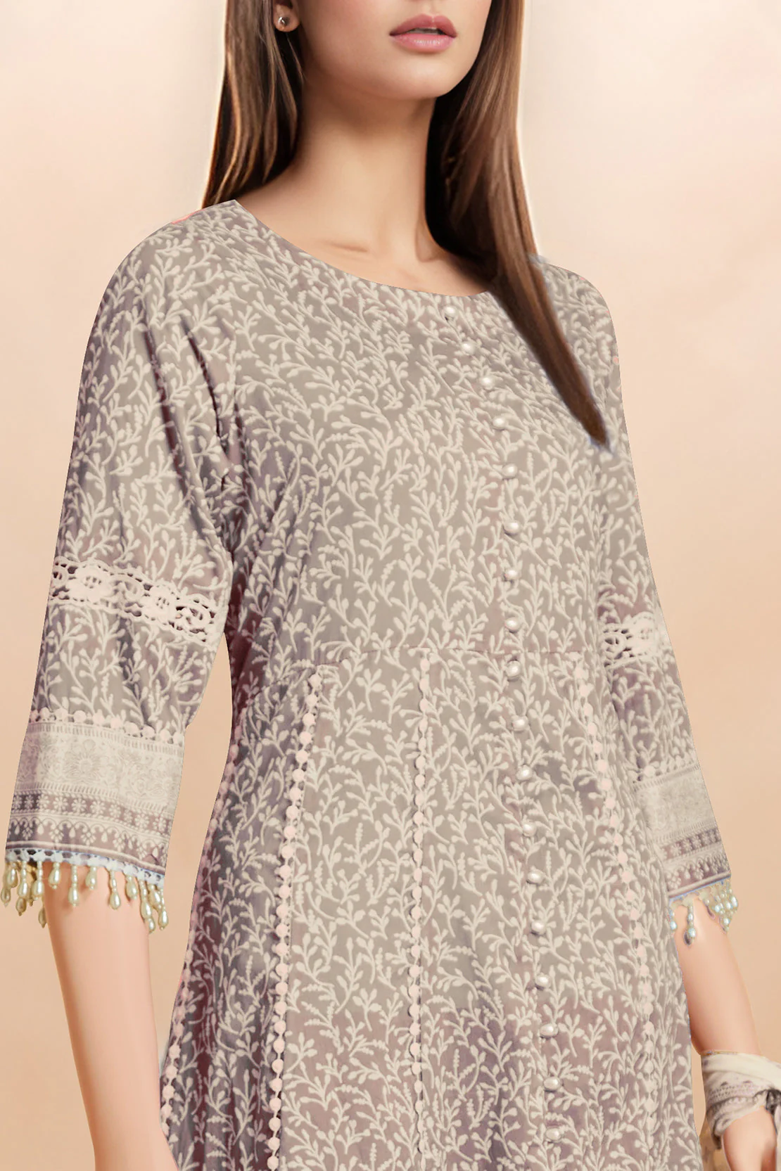 Unstitched Printed  Lawn Shirt