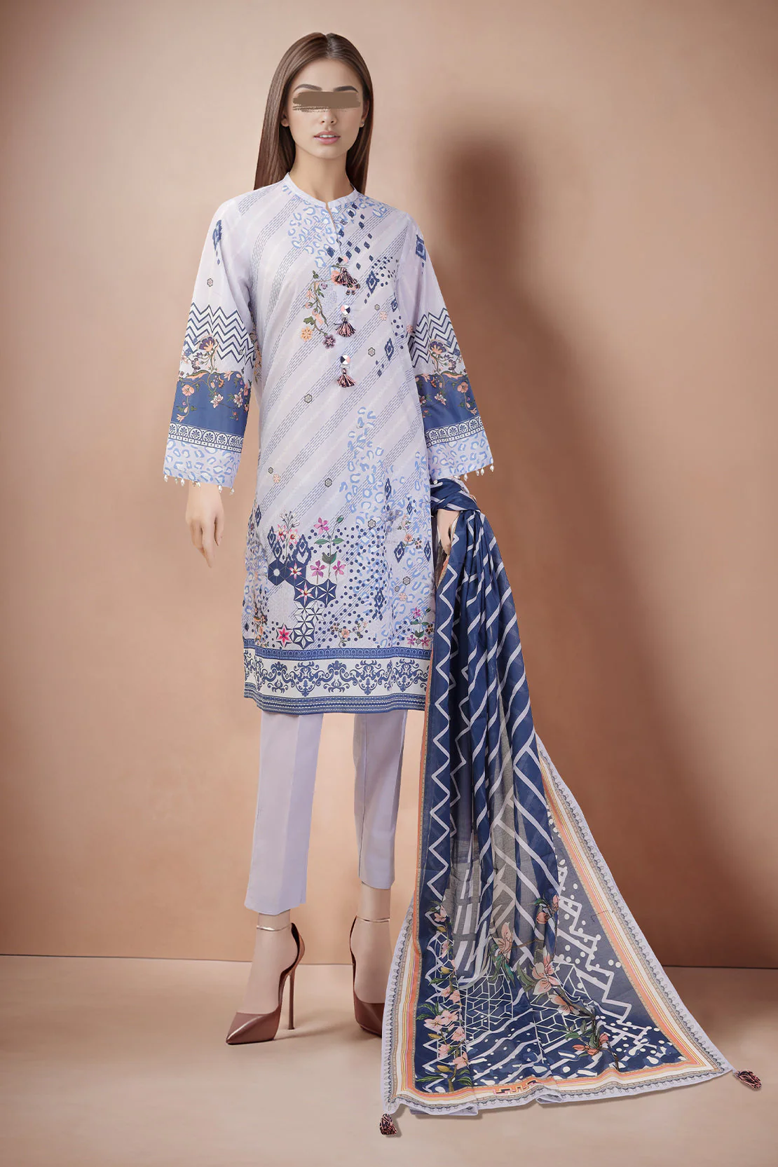 Unstitched Printed Lawn Shirt