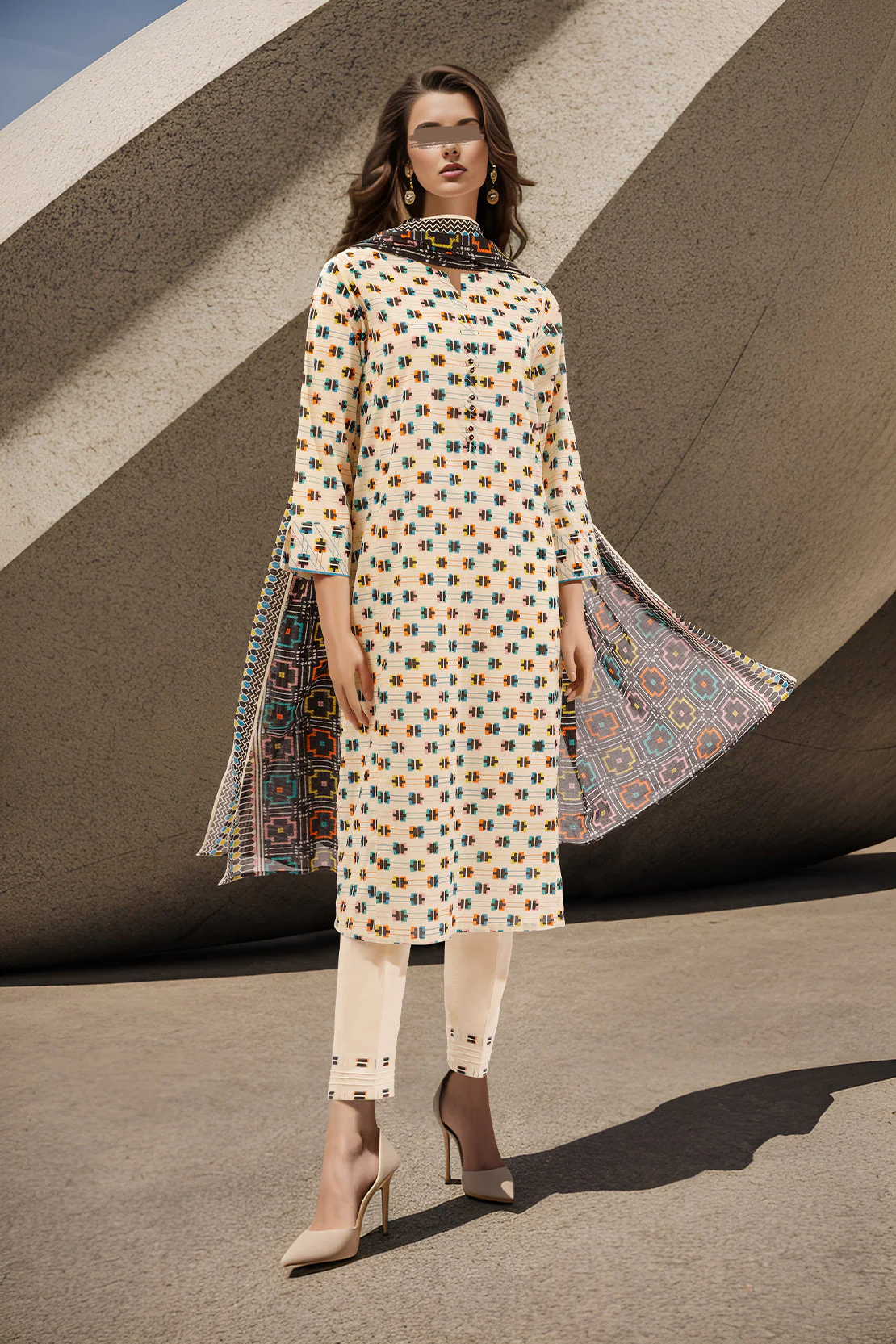 Unstitched Printed Lawn Shirt