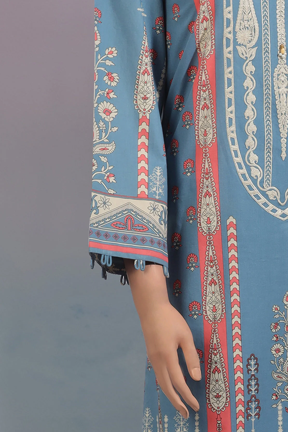 Unstitched Printed  Lawn Shirt - Image 3