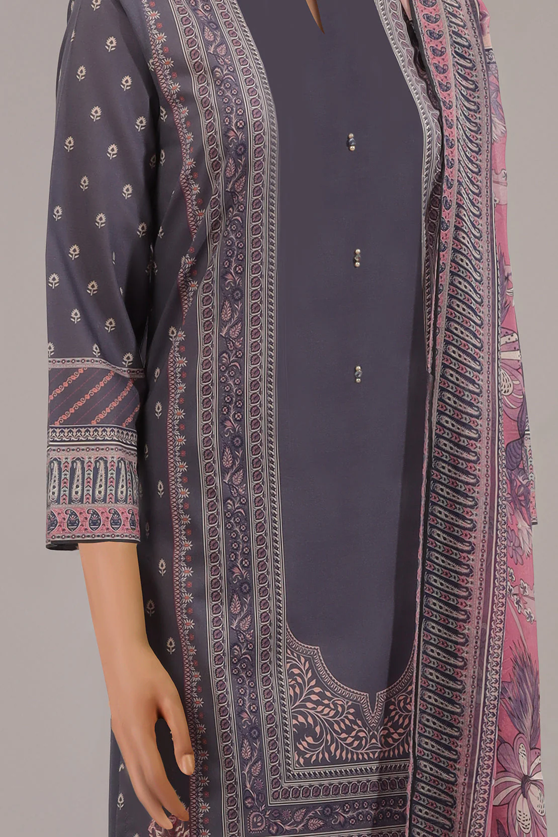 Unstitched Printed Lawn Shirt