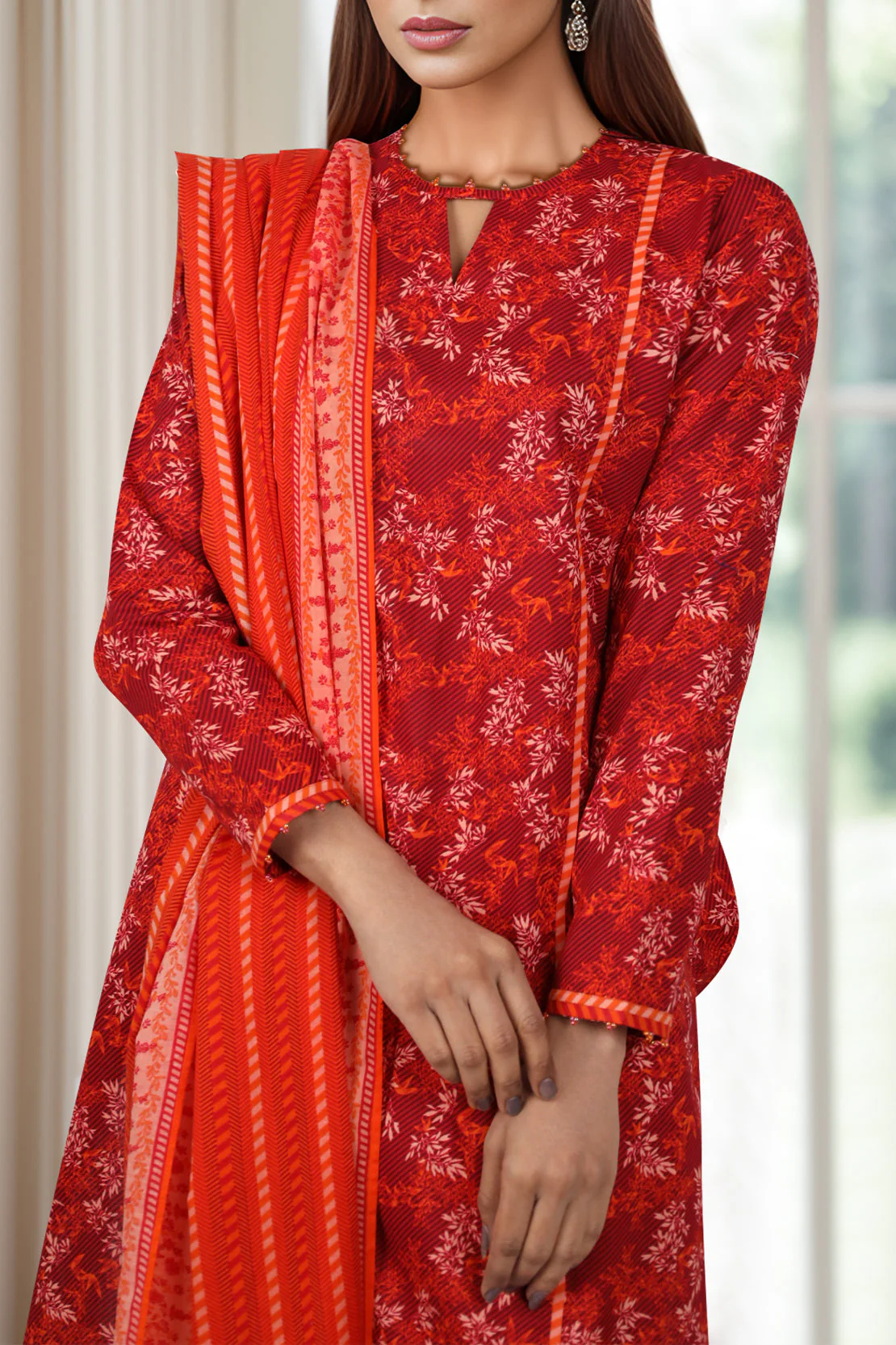 Unstitched Printed Lawn Shirt