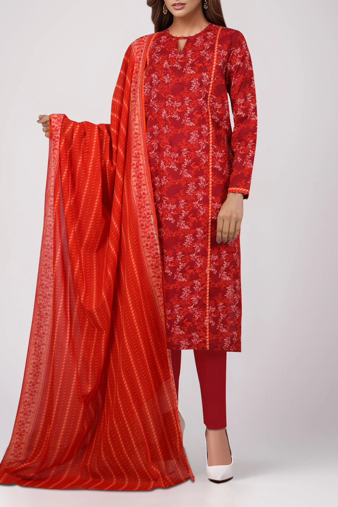 Unstitched Printed Lawn Shirt - Image 2