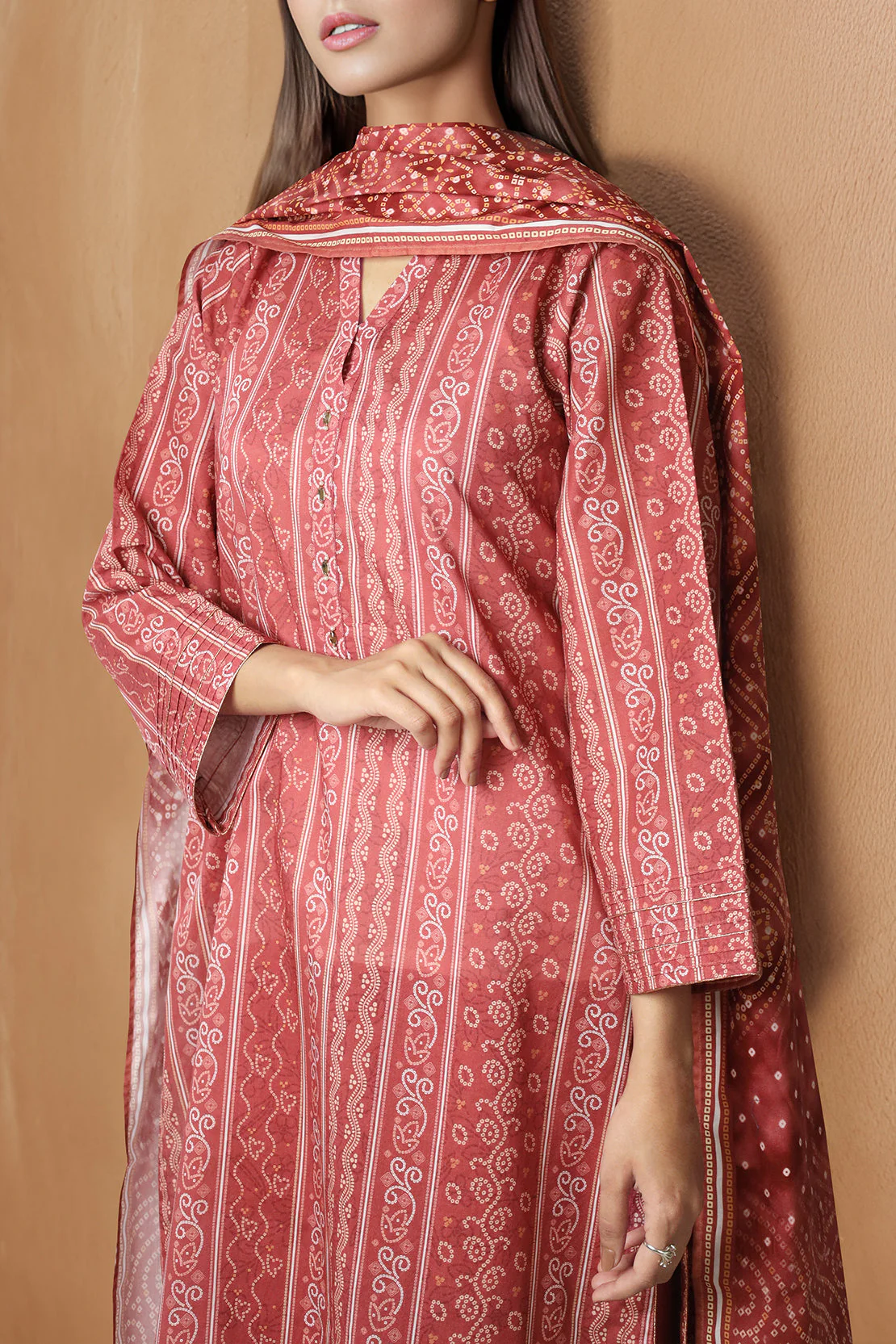 Unstitched Printed Lawn Shirt
