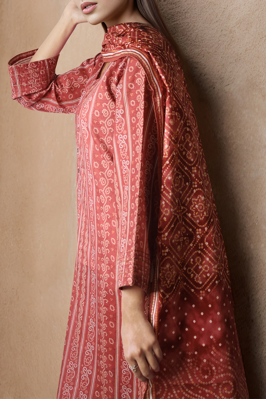 Unstitched Printed Lawn Shirt - Image 2